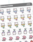Lil' Hamster Mermaid Stickers