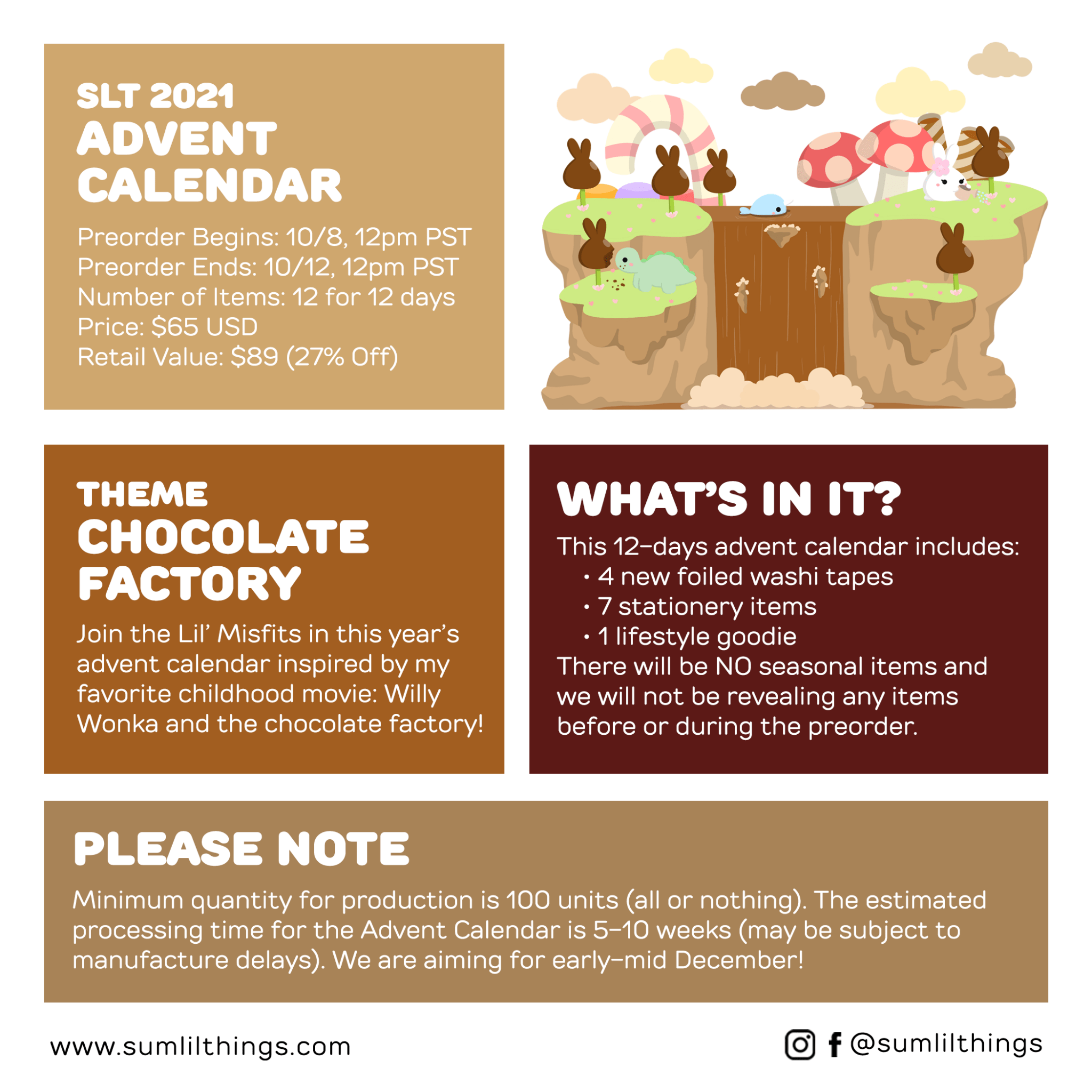 2021 Advent Calendar - Chocolate Factory (20% OFF) - SumLilThings