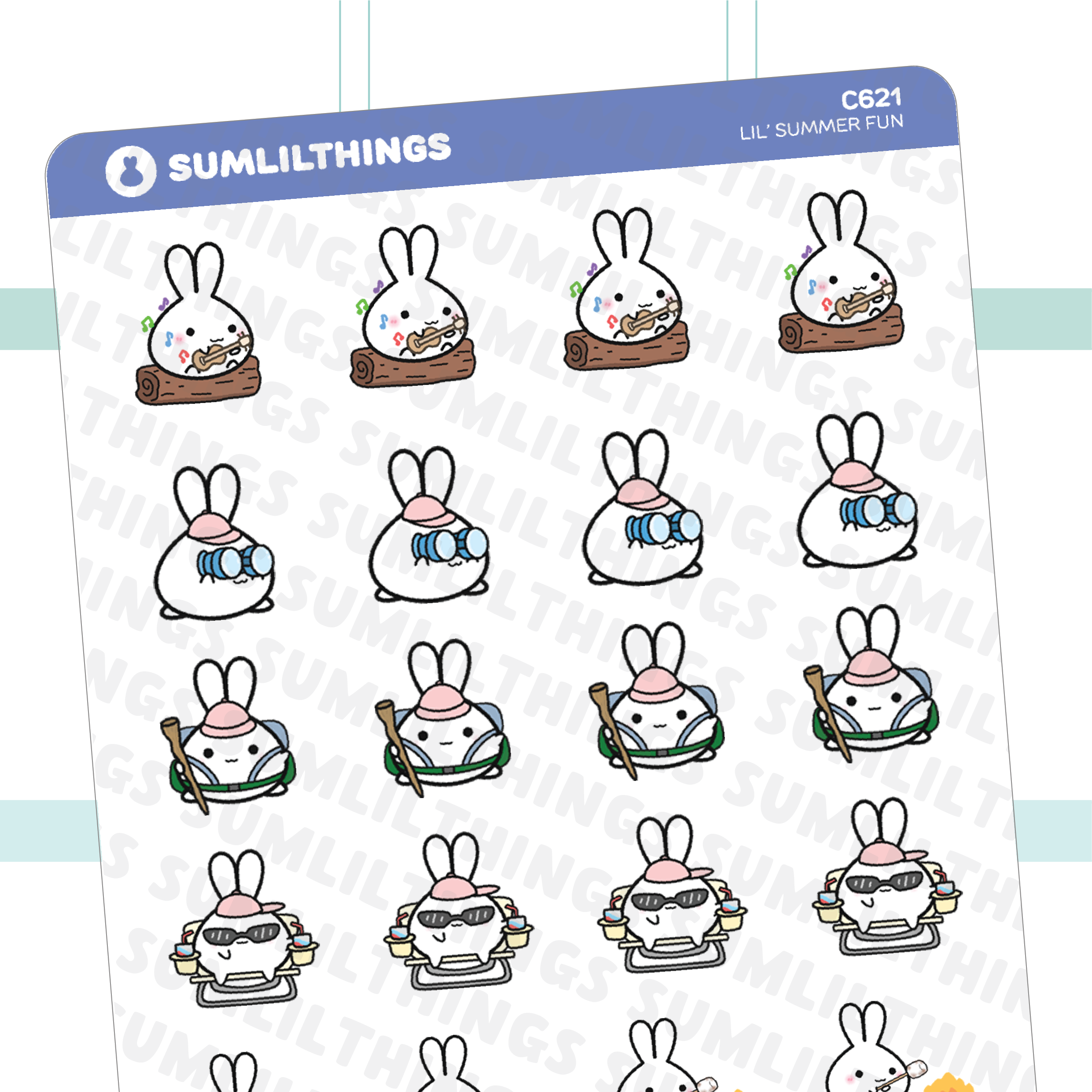 Spiral-Bound Sticker Book - Summer Edition