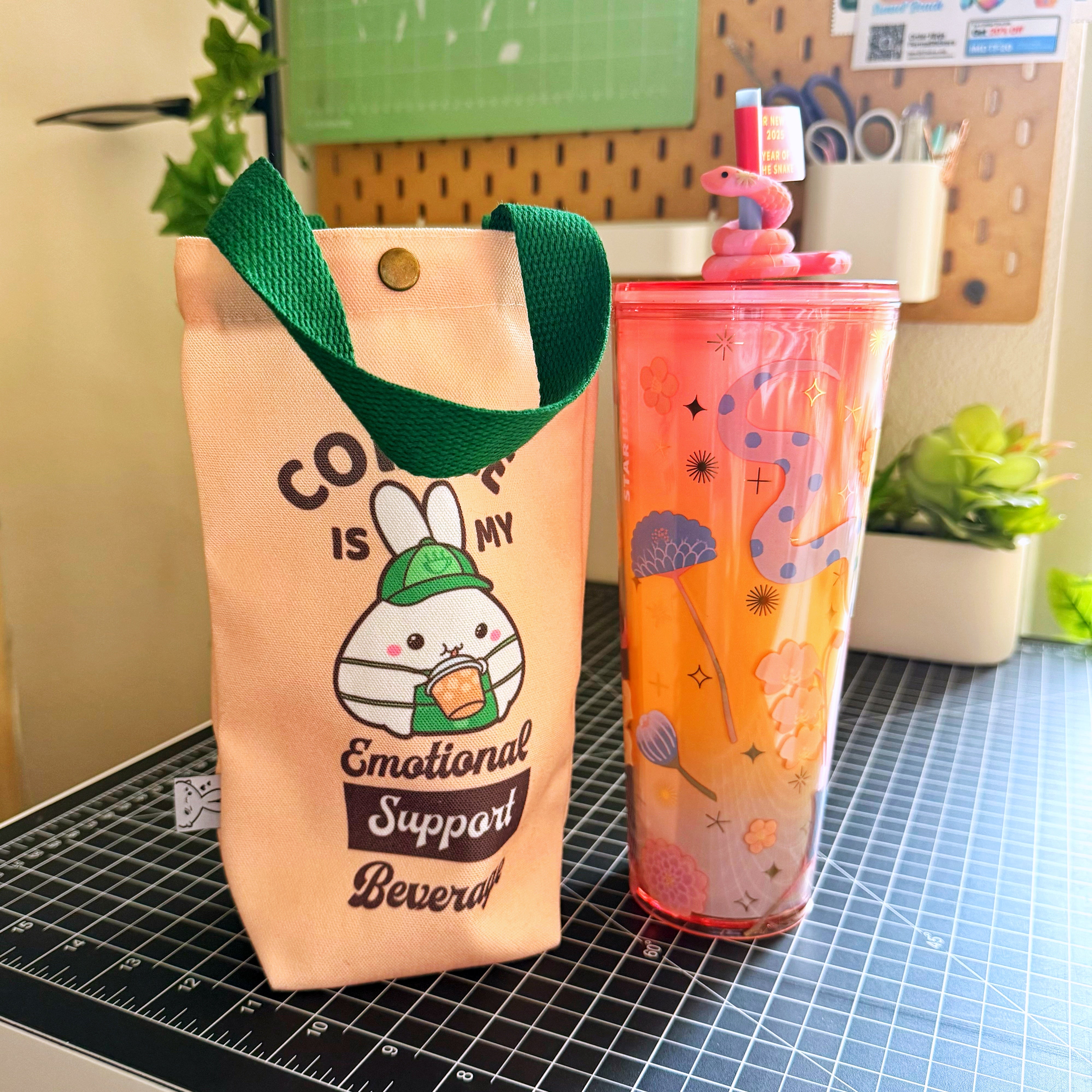 Coffee Emotional Support Tumbler Carrier