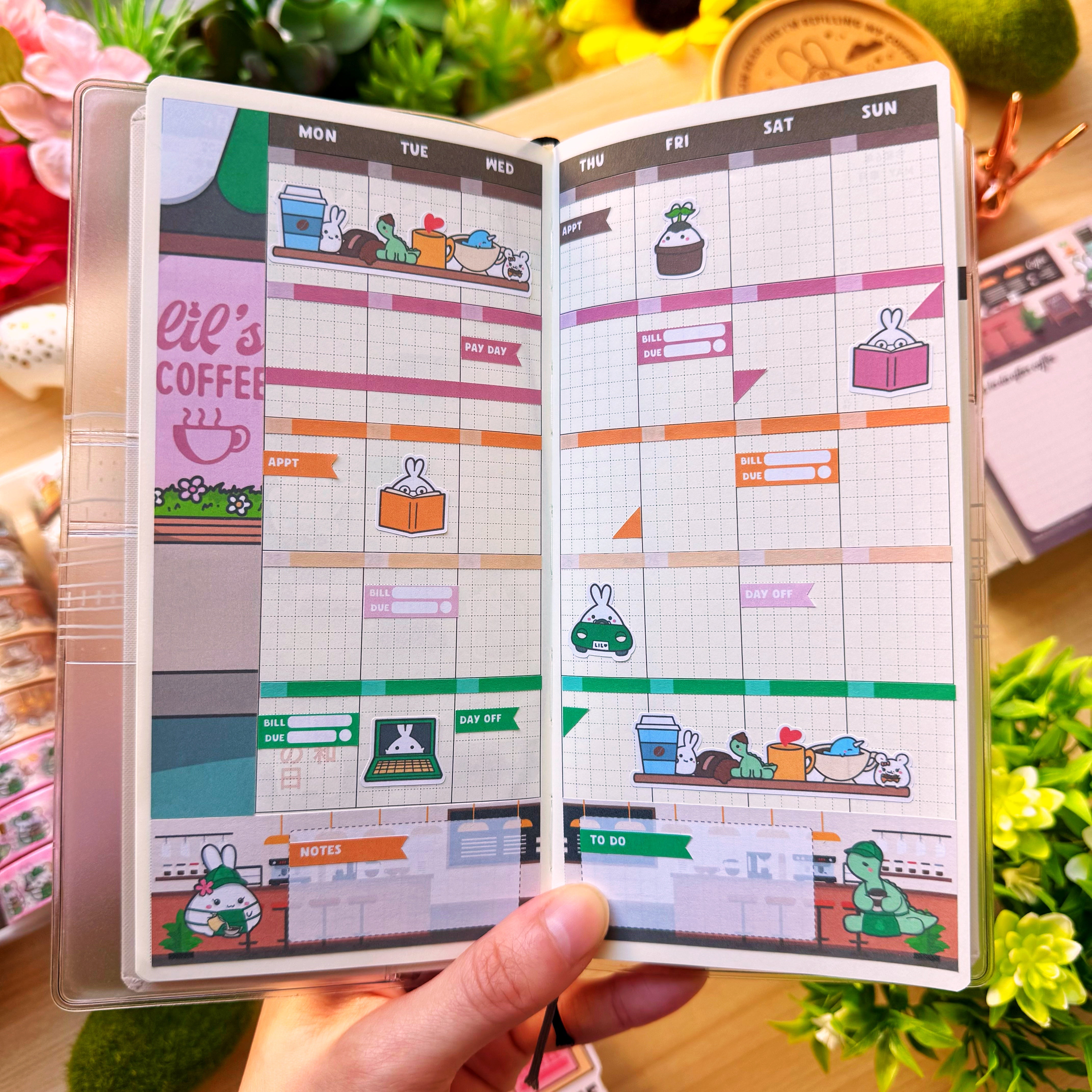 Hobonichi WEEKS - Lil' Coffee Shop - Gold Foil