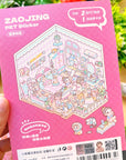 Isometric Scene Sticker - Cozy Bedroom (Small Mochi)