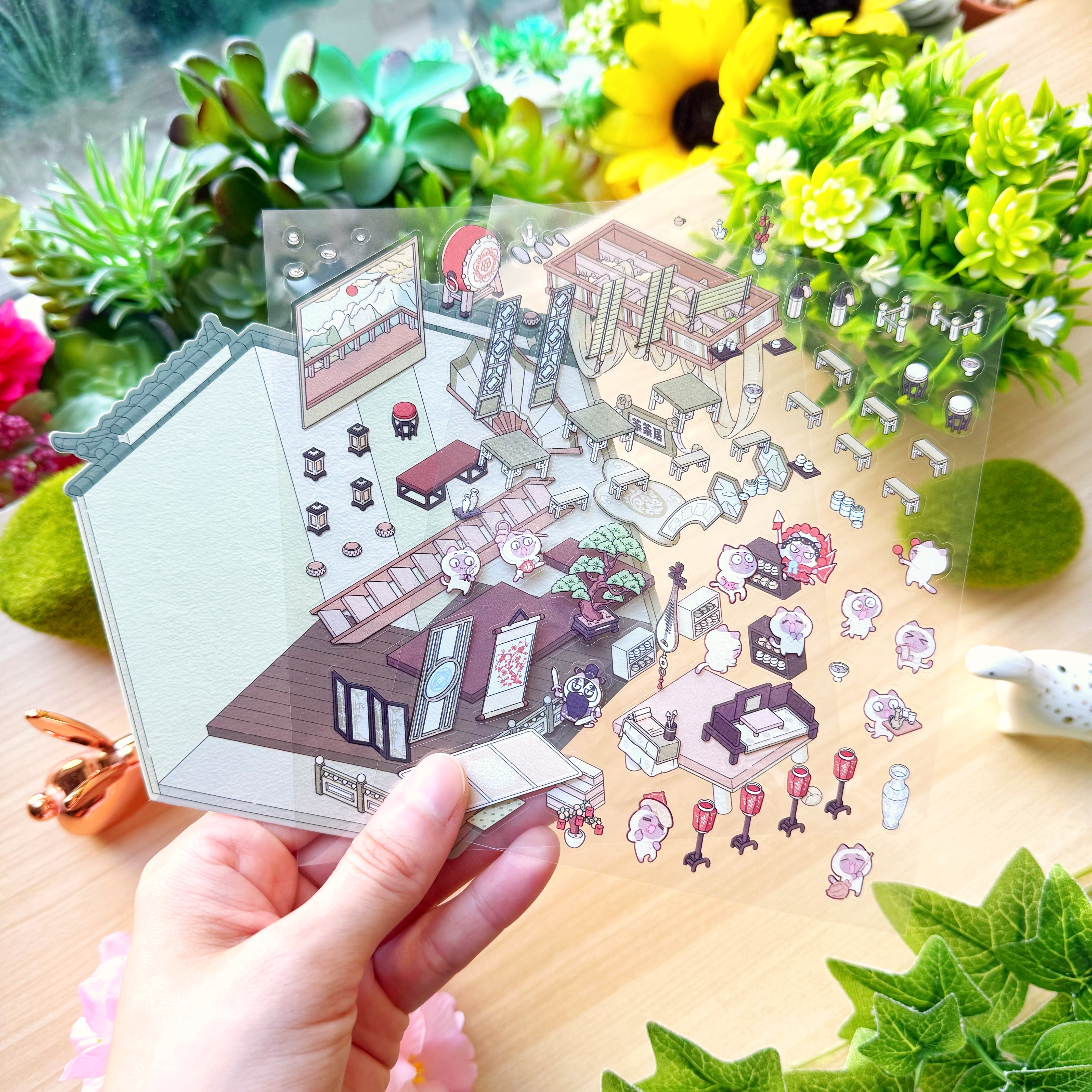 Isometric Scene Sticker - Opera Tea House (Simno Series 3)