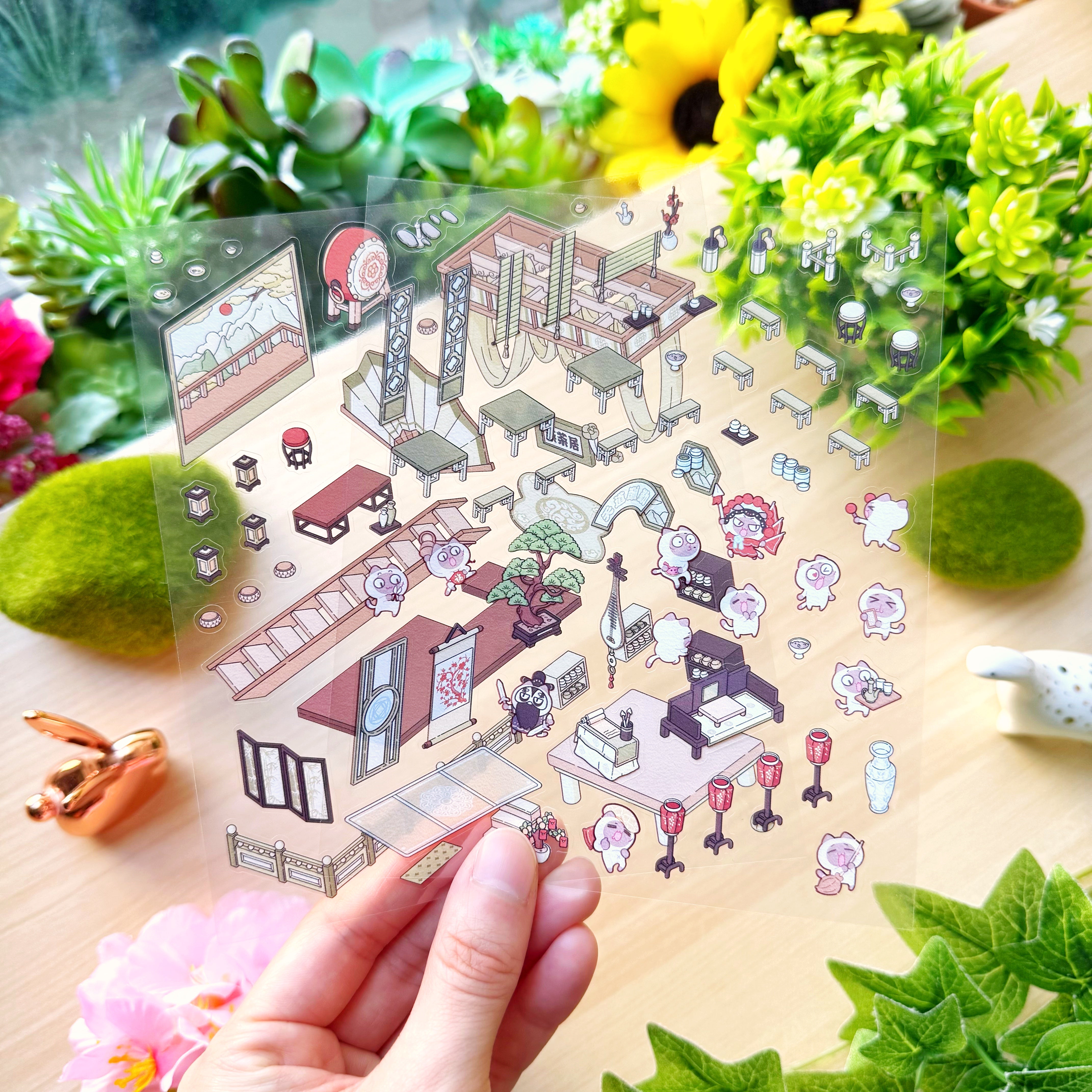Isometric Scene Sticker - Opera Tea House (Simno Series 3)
