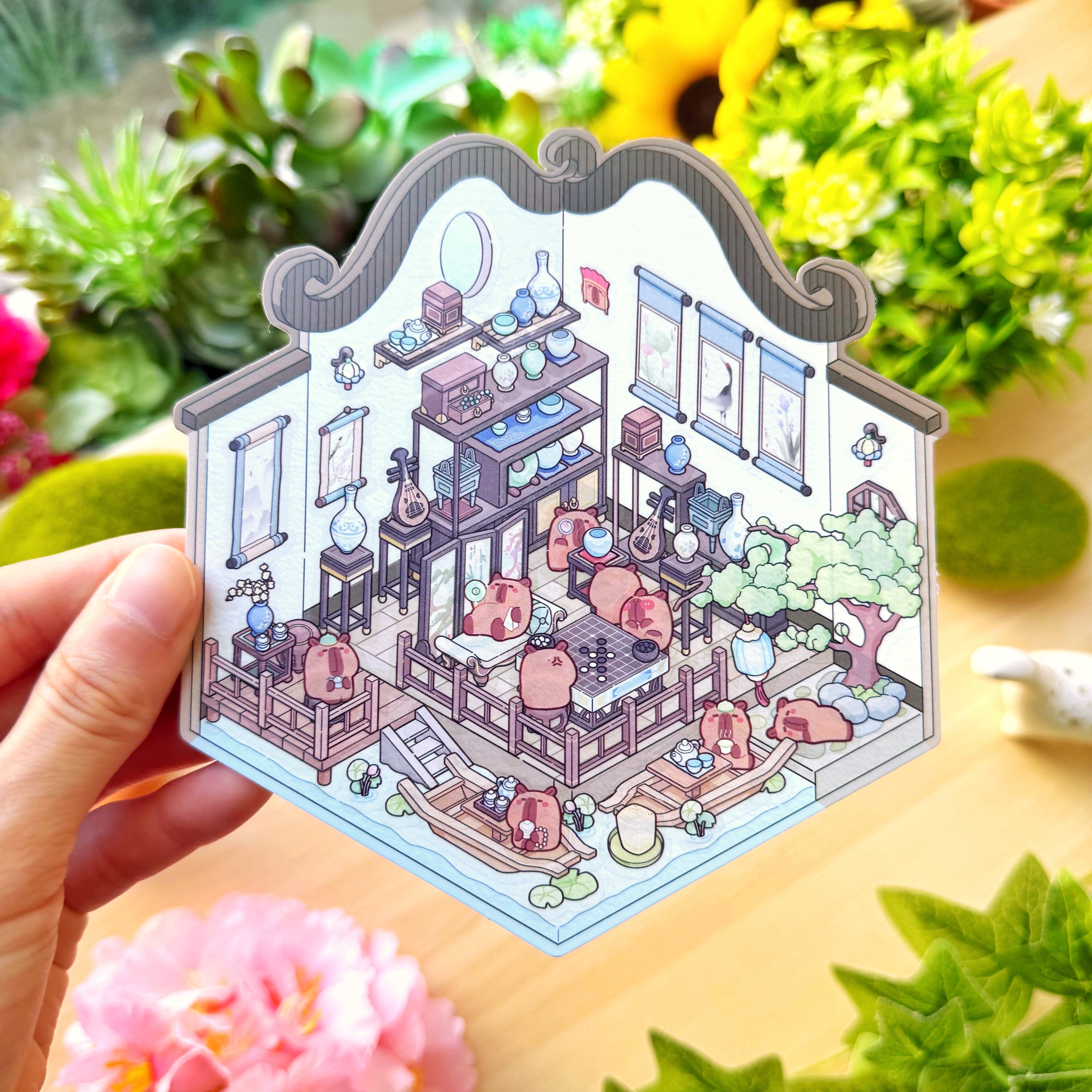 Isometric Scene Sticker - Treasure Pavilion (Simno Series 3)