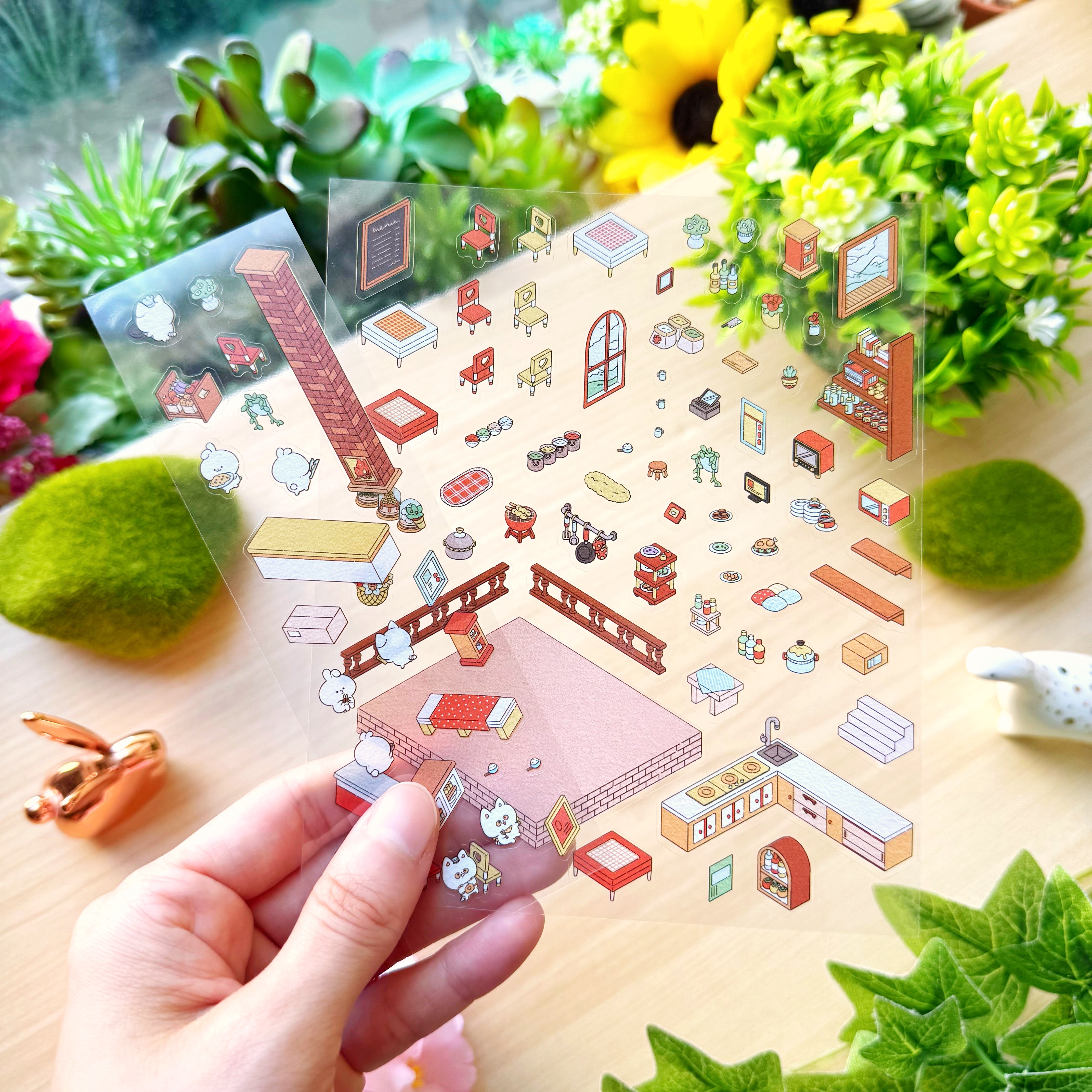 Isometric Scene Sticker - Restaurant (Simno Series 1)