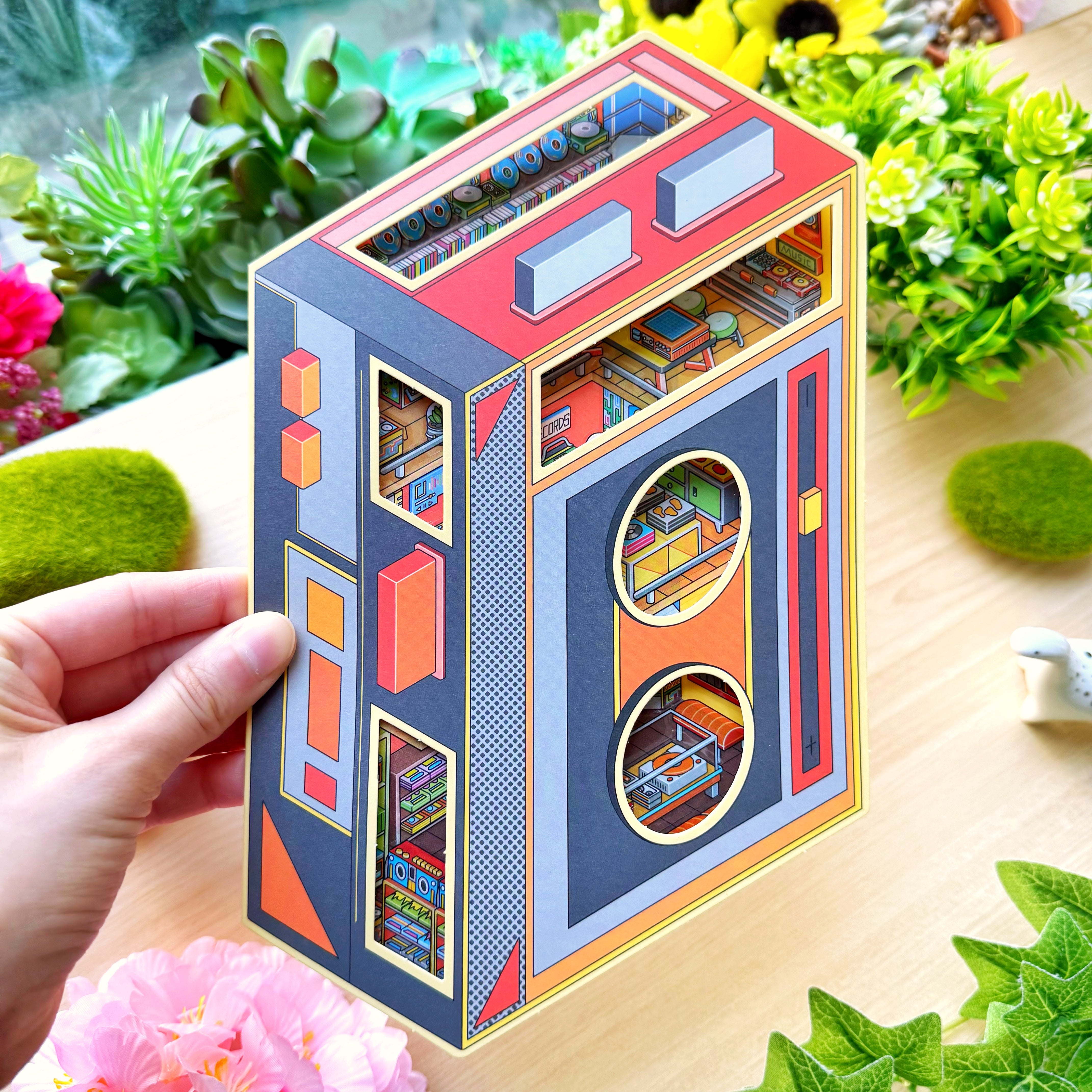 Isometric Scene Sticker - Record Store (Jumbo World)