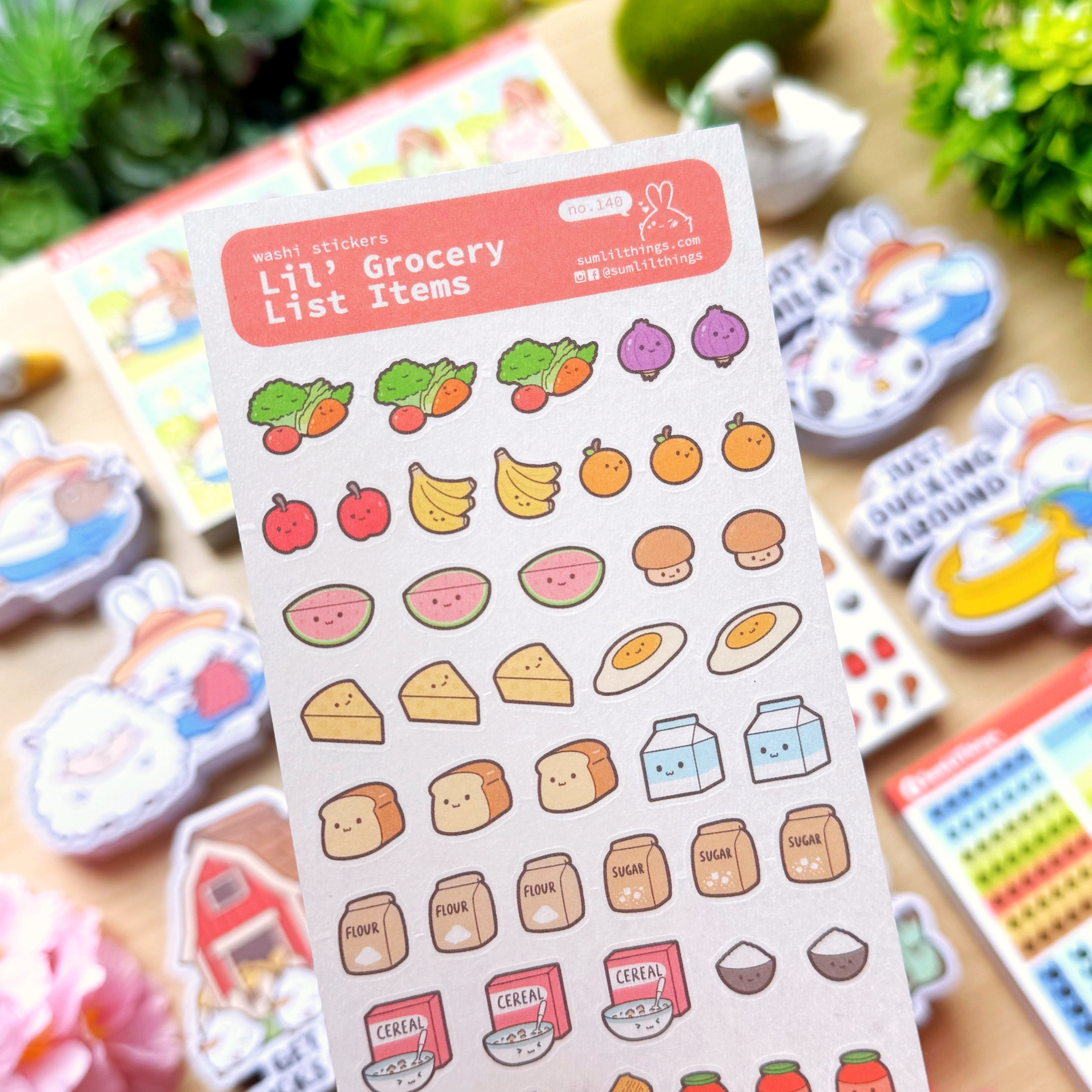 Washi Sticker - Lil' Grocery Items