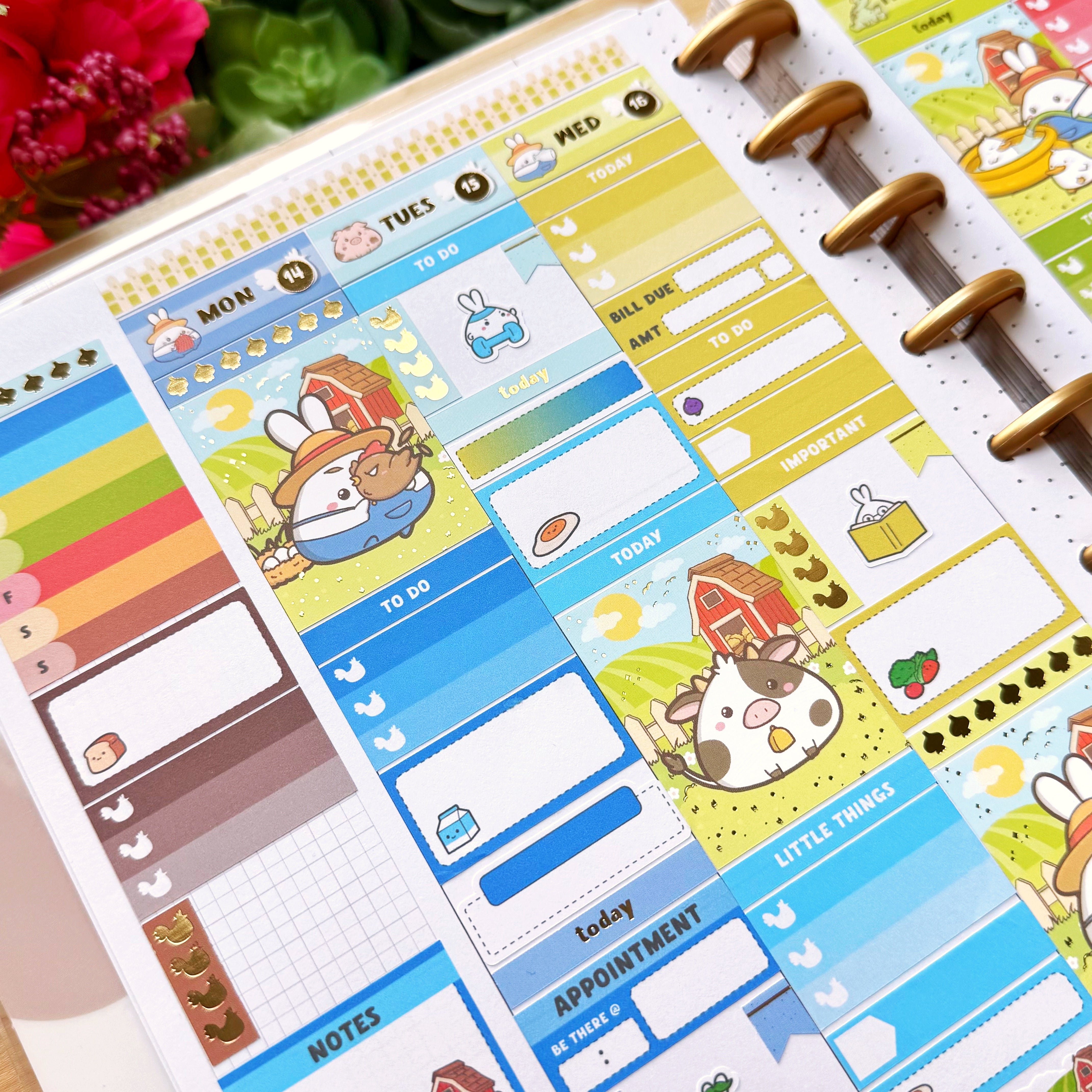Vertical Kit - Lil' Pasture Pals (10 Pages) - Gold Foil