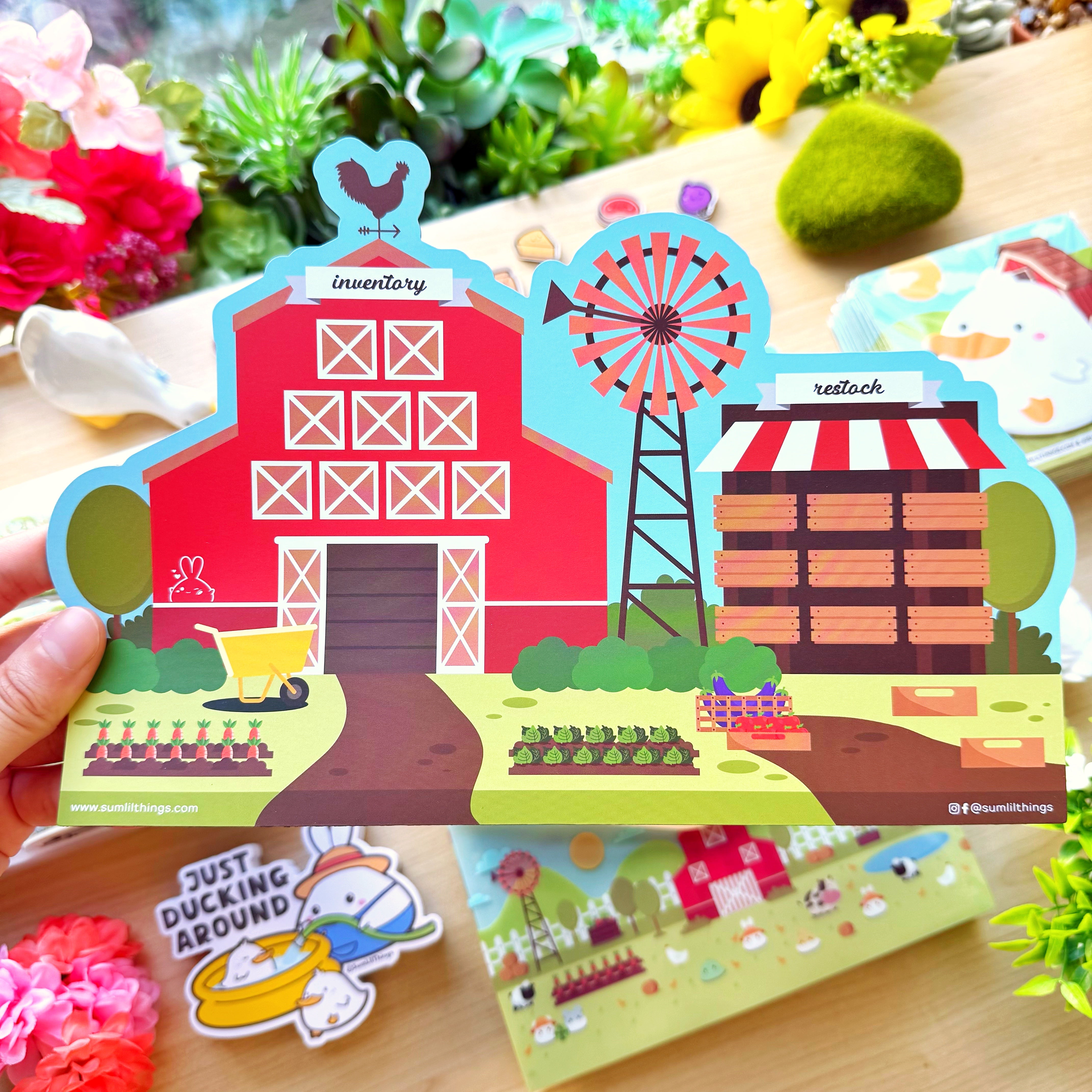 Fridge Grocery List & Acrylic Magnets Set
