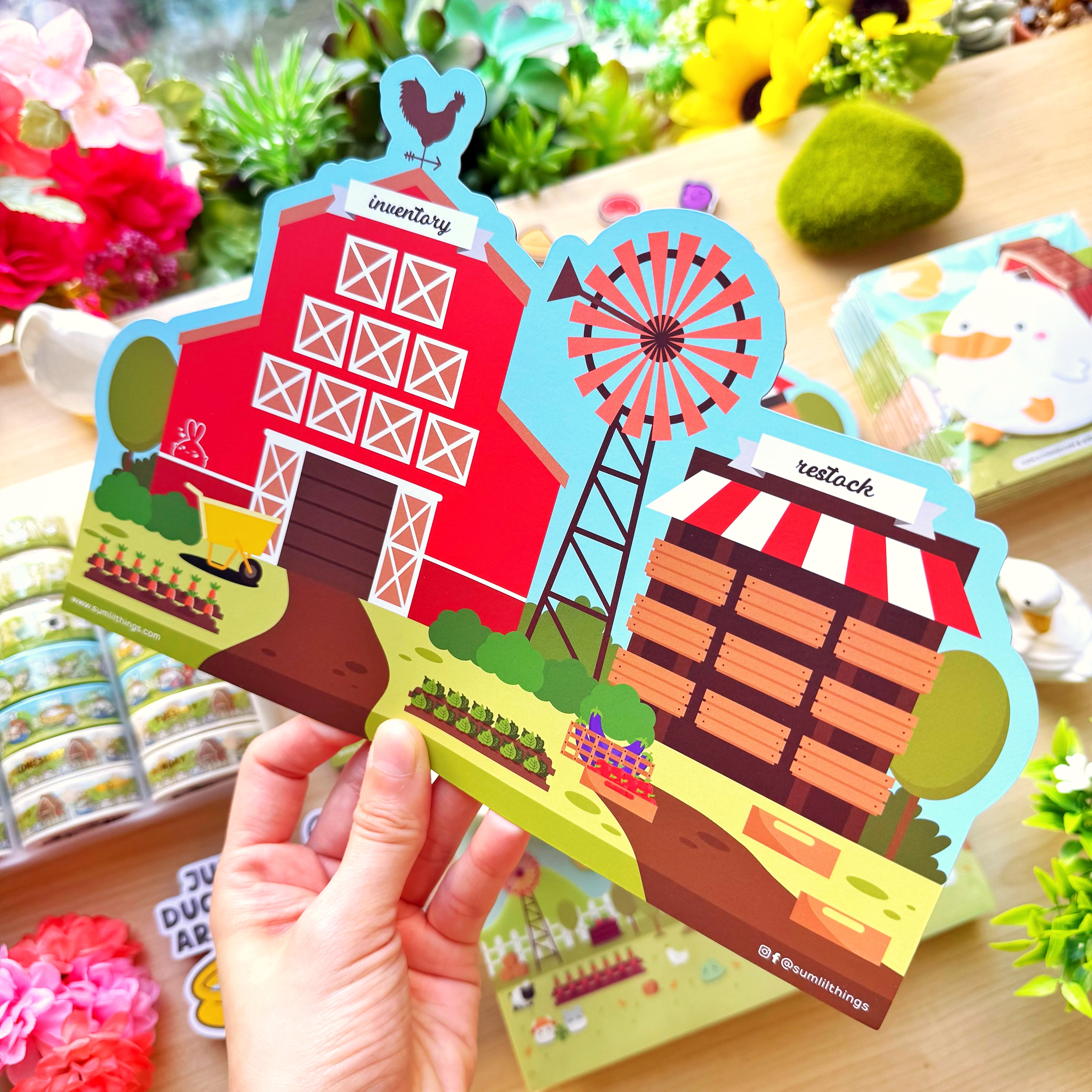 Fridge Grocery List & Acrylic Magnets Set