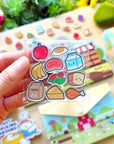 Fridge Grocery List & Acrylic Magnets Set