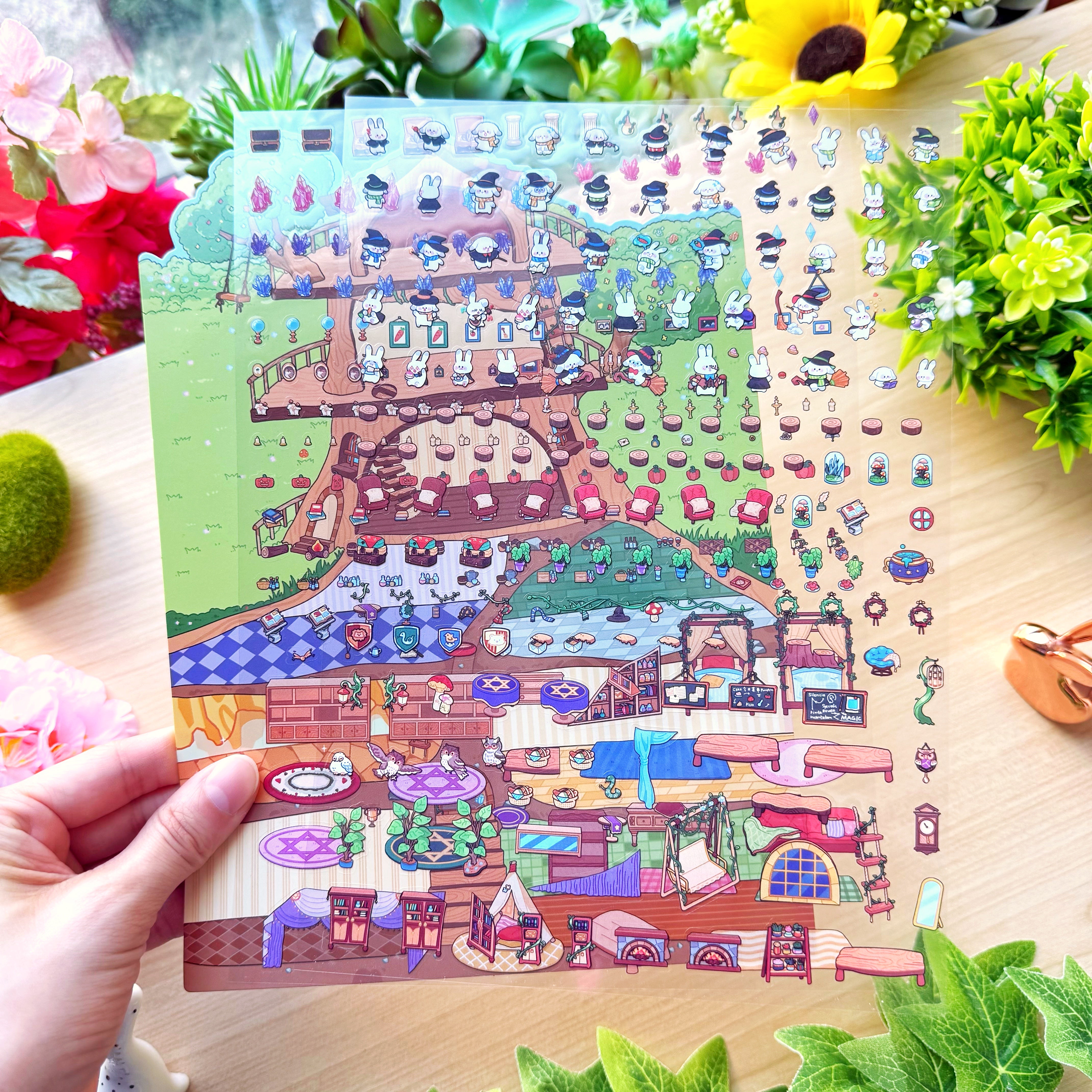 Isometric Scene Sticker - Magic Forest (Jumbo World)