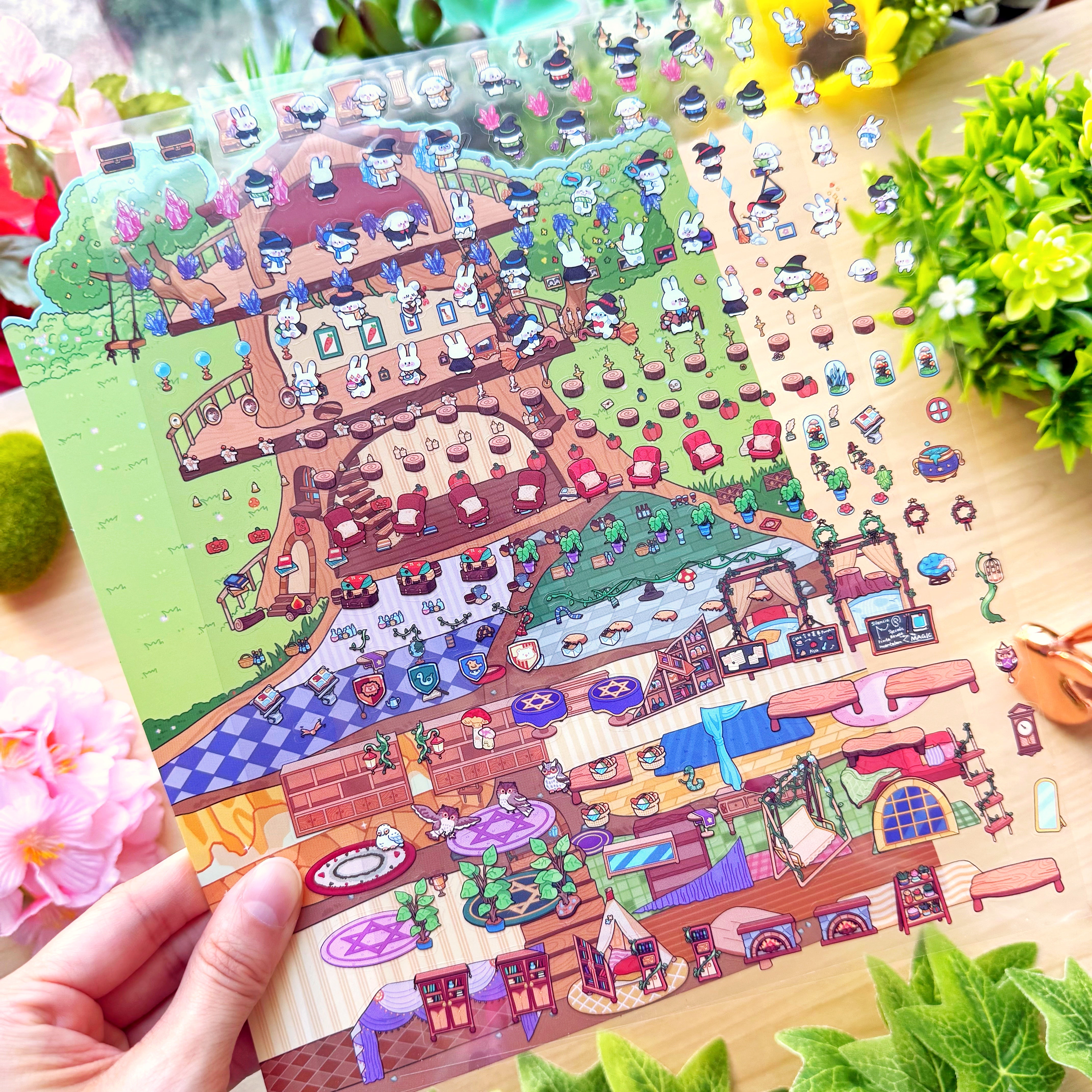 Isometric Scene Sticker - Magic Forest (Jumbo World)