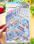 Isometric Scene Sticker - Supermarket (Jumbo World)