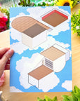 Isometric Scene Sticker - Cloudside Café (Jumbo World)