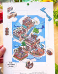 Isometric Scene Sticker - Cloudside Café (Jumbo World)