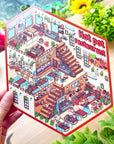Isometric Scene Sticker - Hotpot Restaurant (Jumbo World)