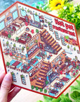 Isometric Scene Sticker - Hotpot Restaurant (Jumbo World)