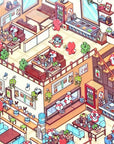 Isometric Scene Sticker - Hotpot Restaurant (Jumbo World)
