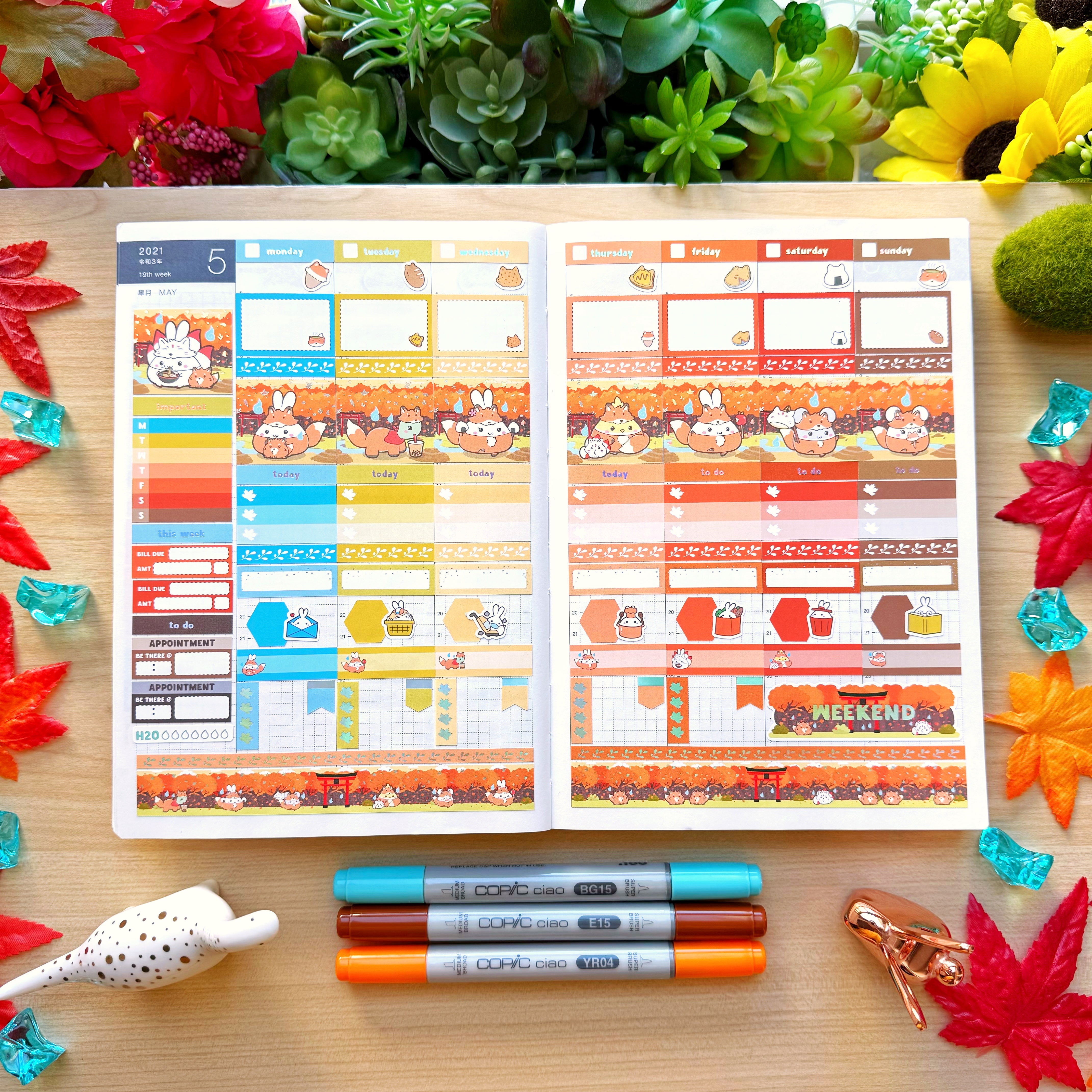 Hobonichi COUSIN - Lil' Fox Festival - Holo Foil