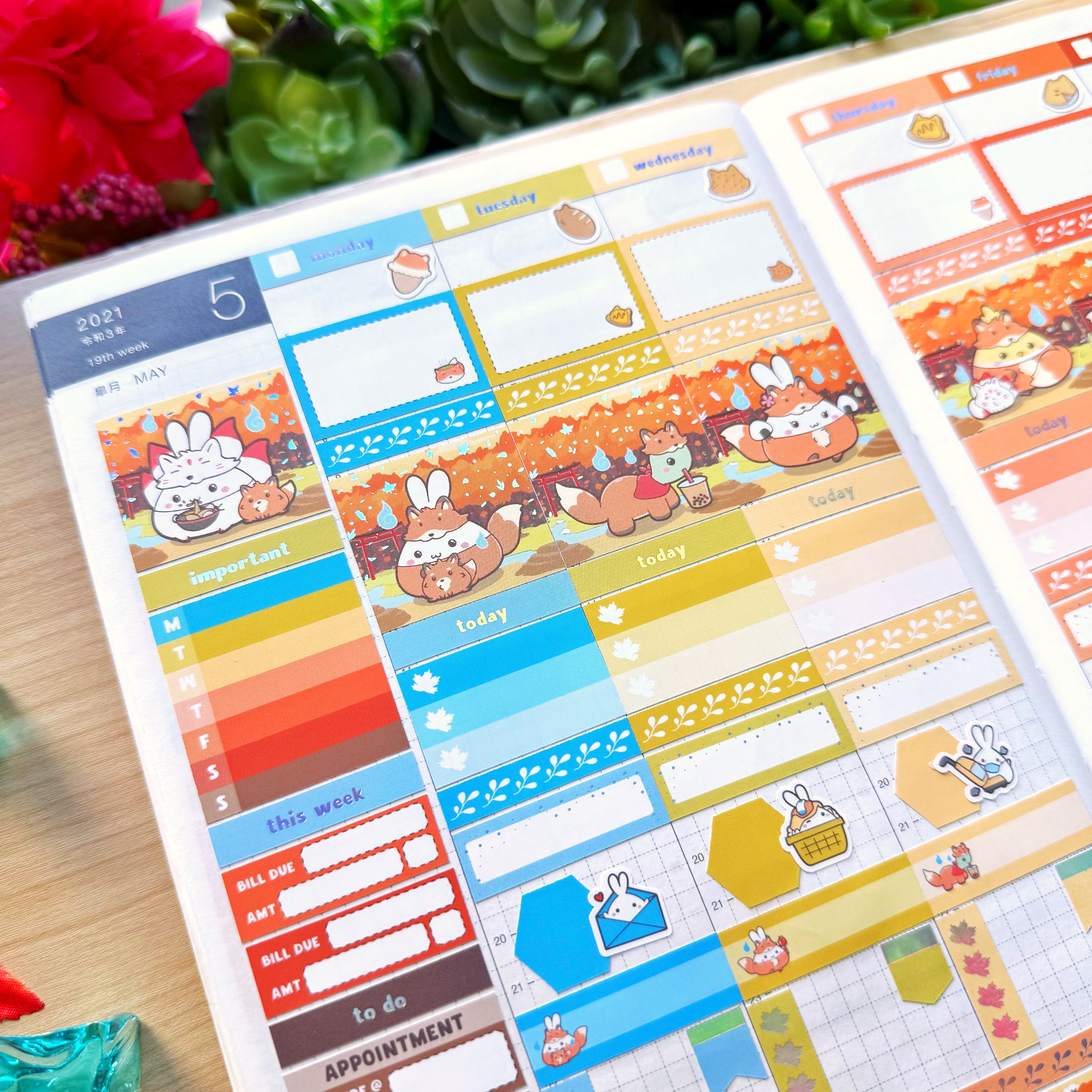 Hobonichi COUSIN - Lil' Fox Festival - Holo Foil