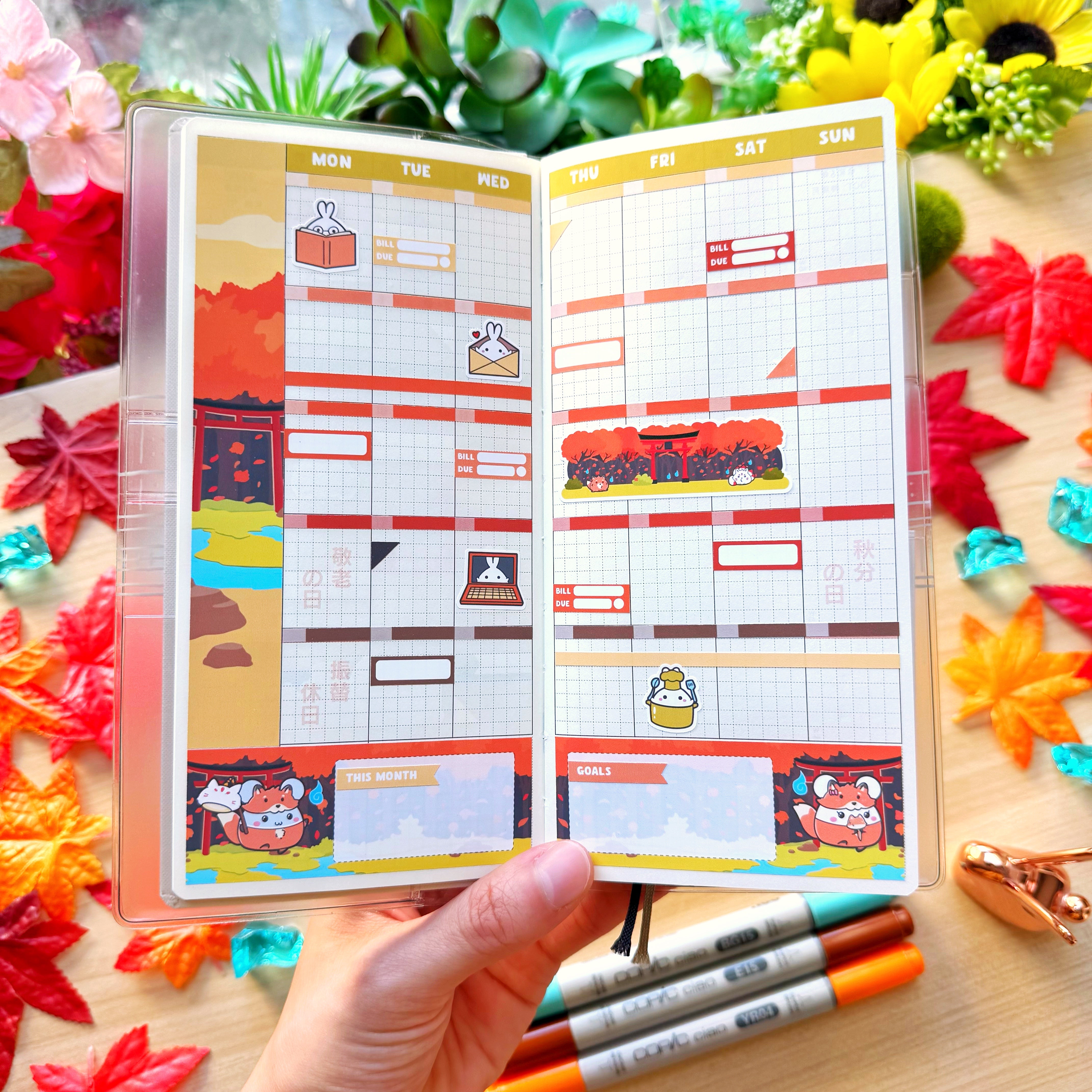 Hobonichi WEEKS - Lil' Fox Festival - Holo Foil