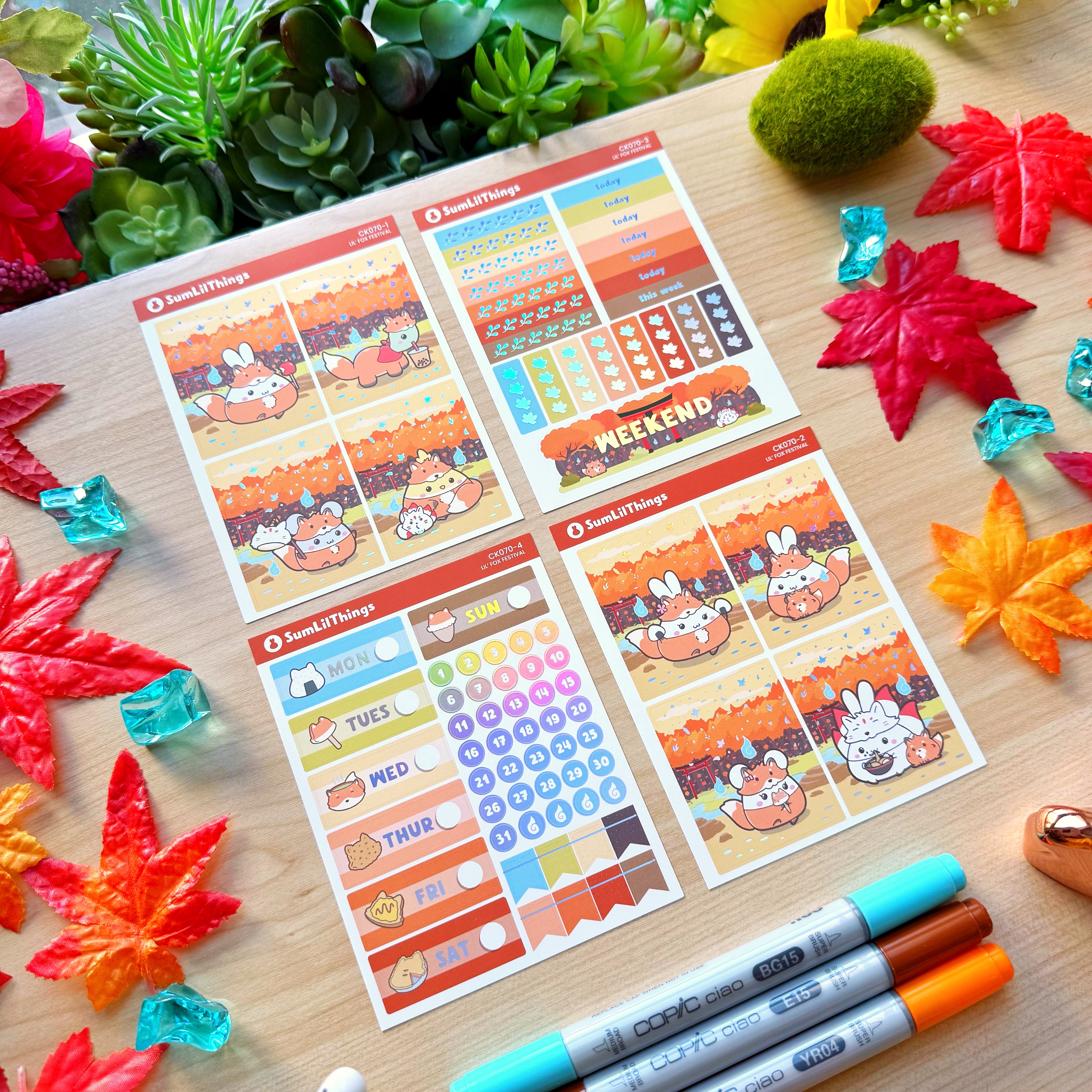 Decorative Kit - Lil' Fox Festival (10 Pages) - Holo Foil