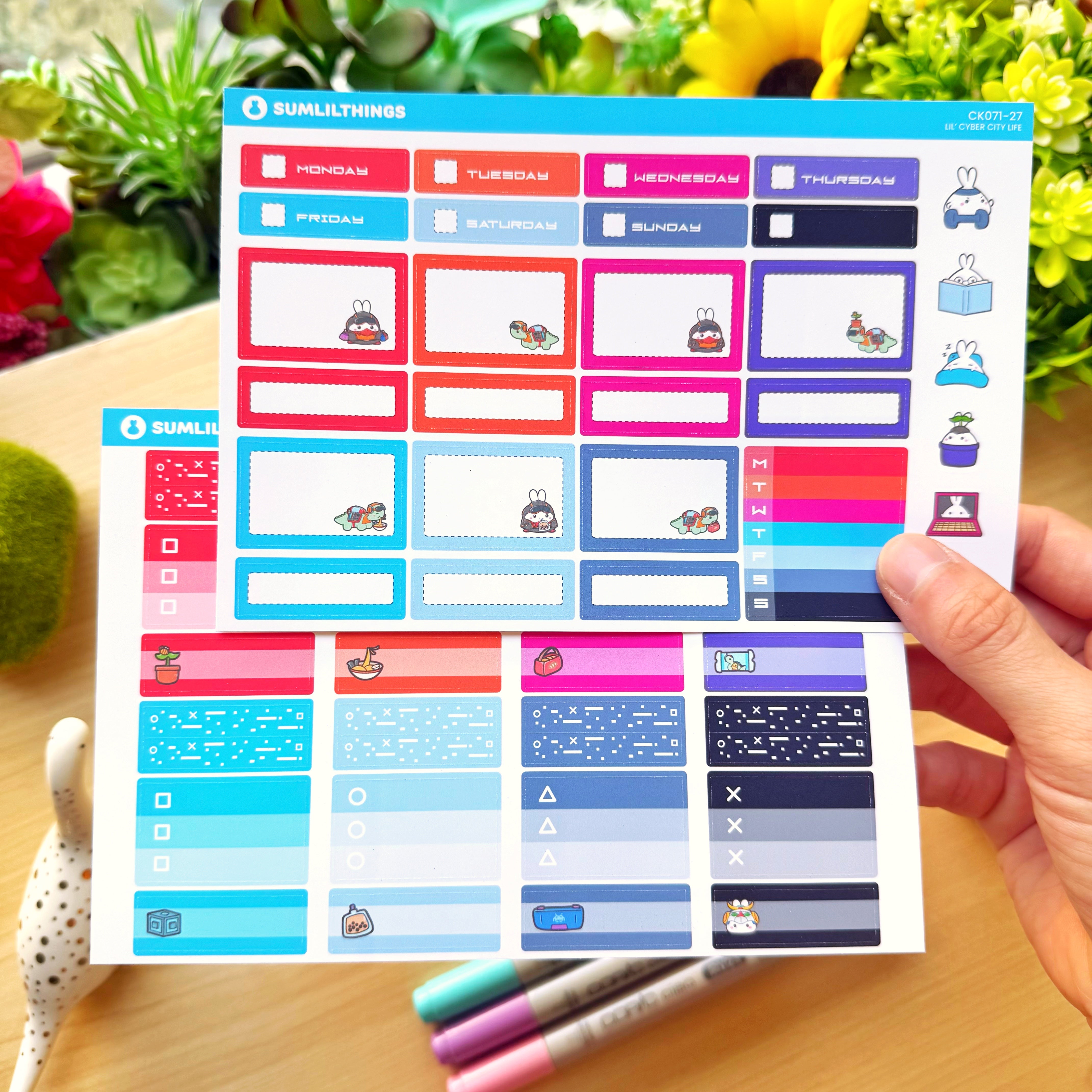 Hobonichi COUSIN - Lil' Cyber City Life - Holo Gold Foil