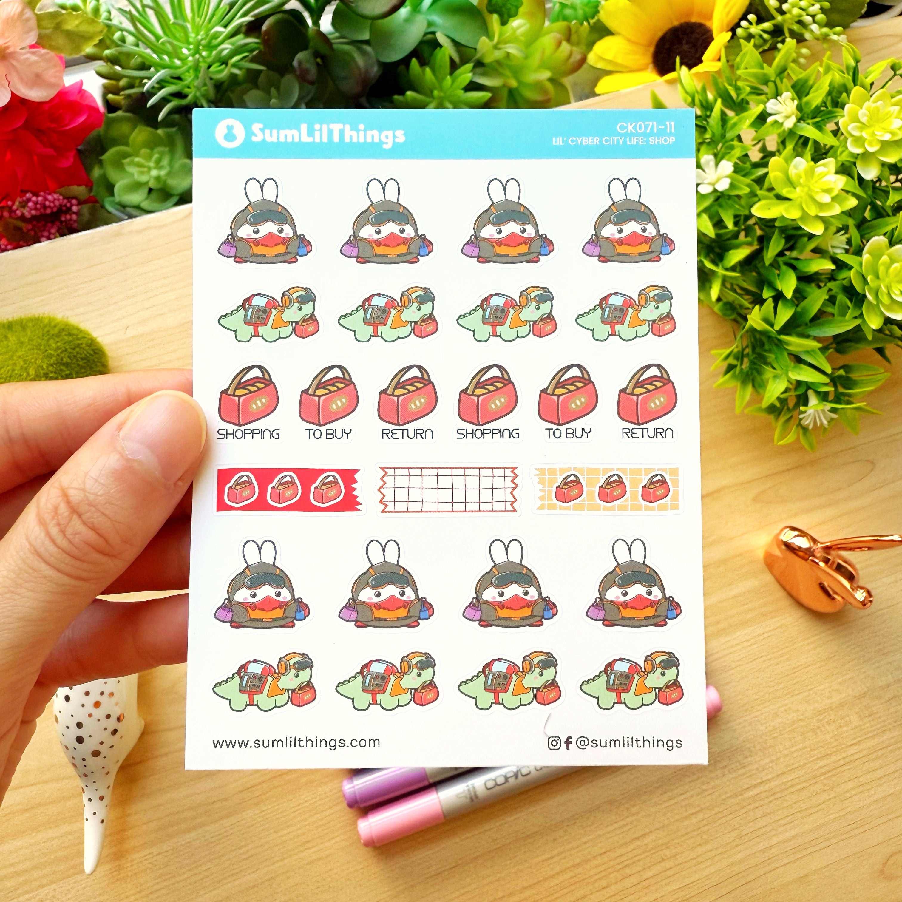 Decorative Kit - Lil' Cyber City Life (10 Pages) - Holo Gold Foil