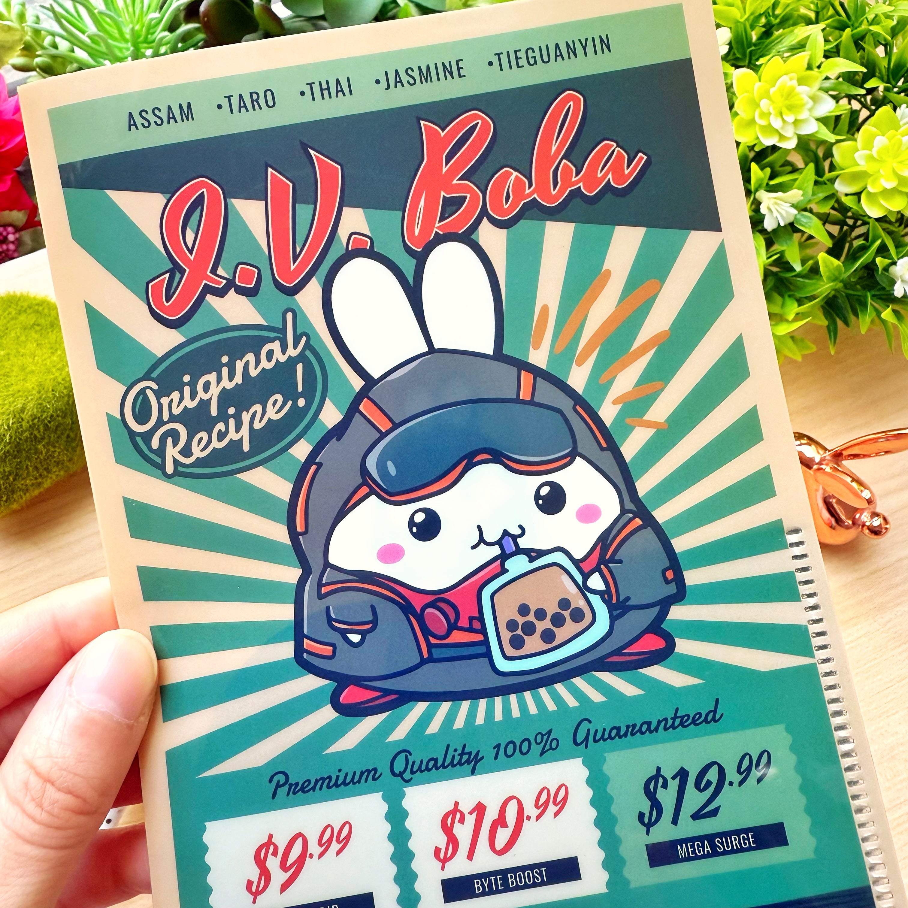 Sticker Folder - IV Boba Menu (B6 Size)