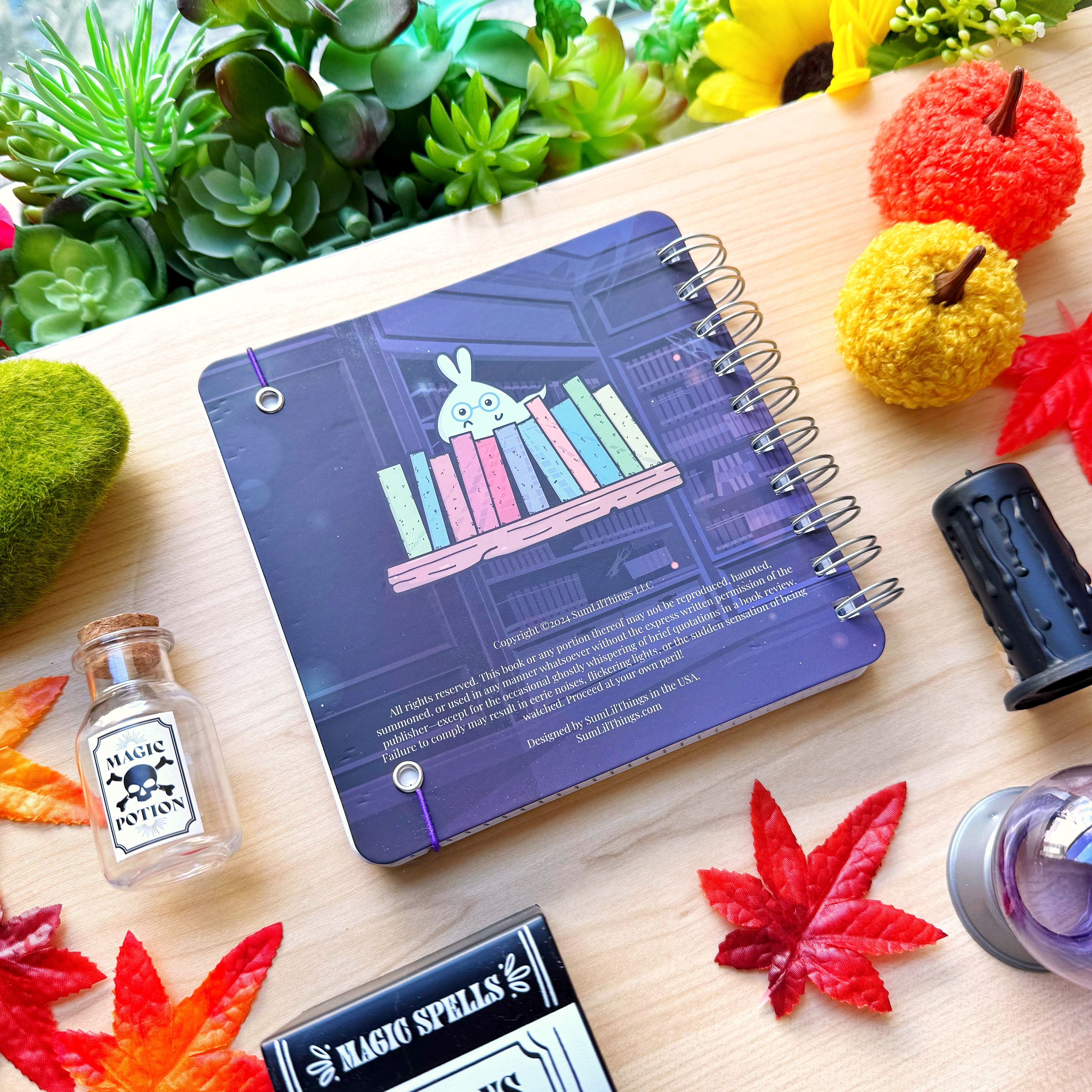 Mistwood Manor Library Spiral Notebook (Dot Grid)