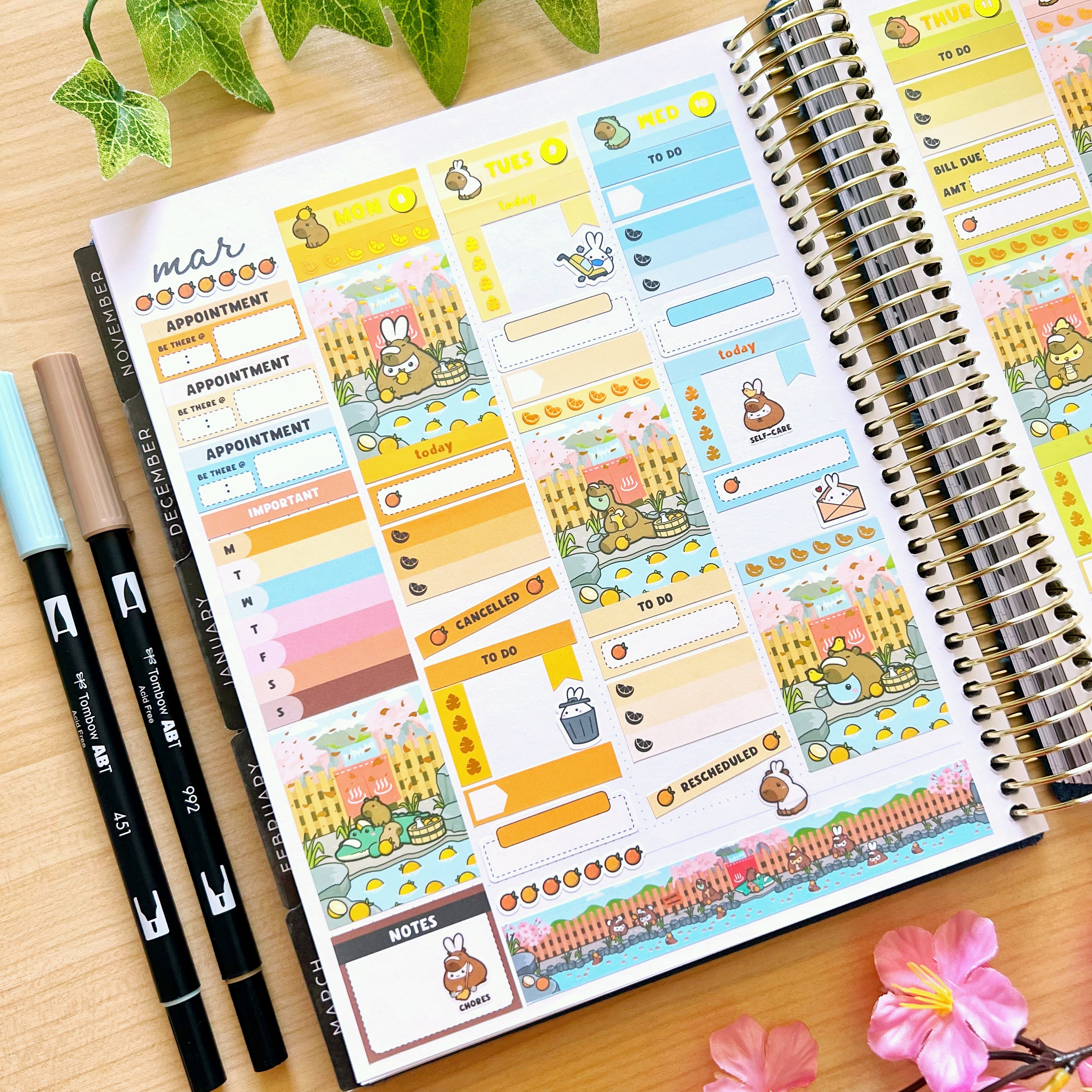 Vertical Kit - Be Capy & Chill (10 Pages) - Holo Gold