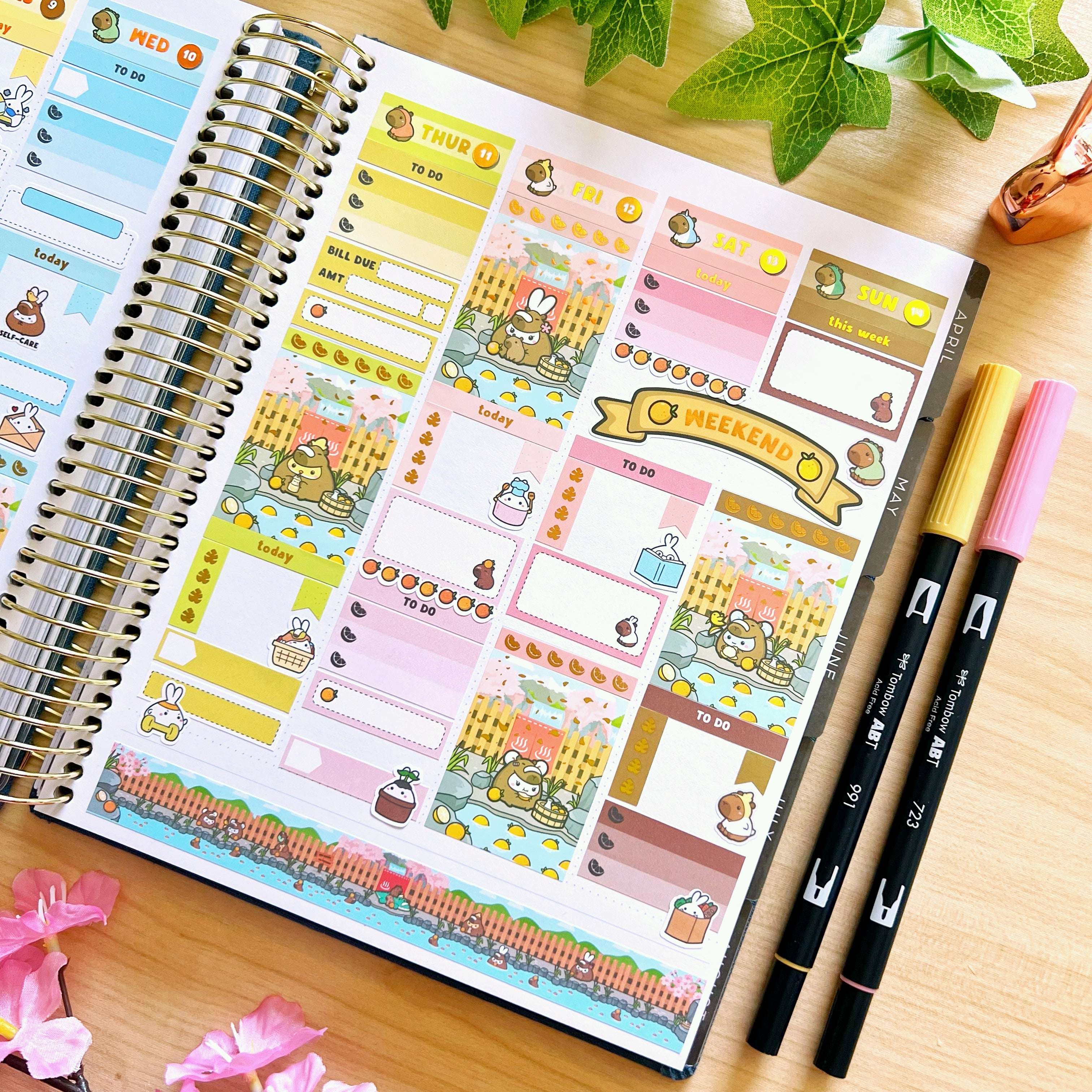 Vertical Kit - Be Capy & Chill (10 Pages) - Holo Gold