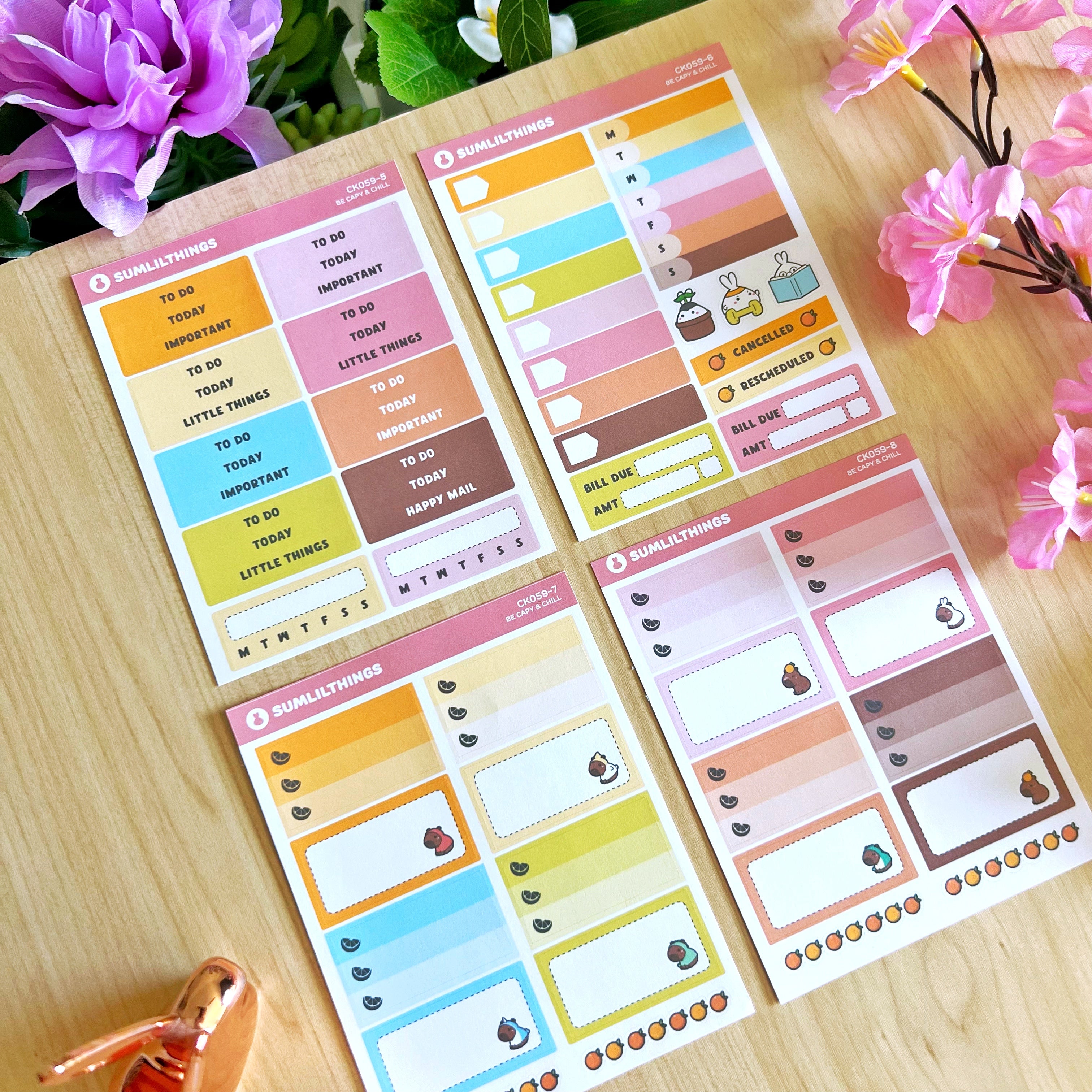 Vertical Kit - Be Capy & Chill (10 Pages) - Holo Gold