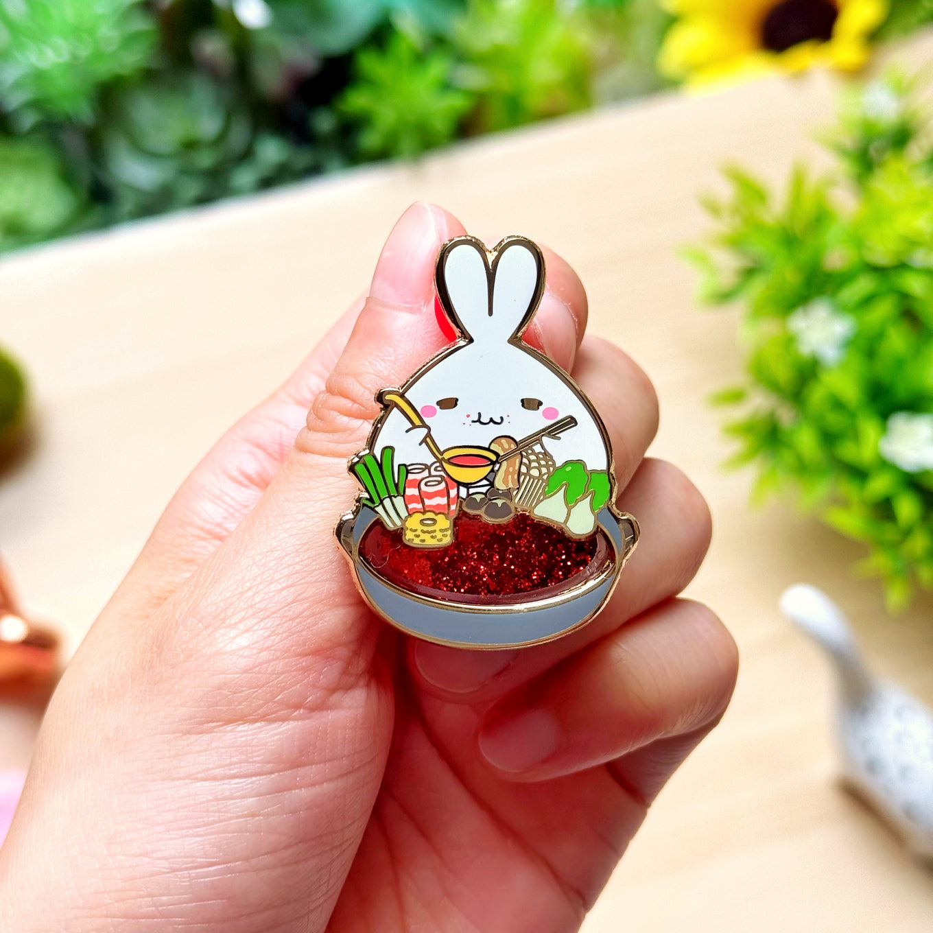 Enamel Pin - Spicy Hot Pot (Interactive)