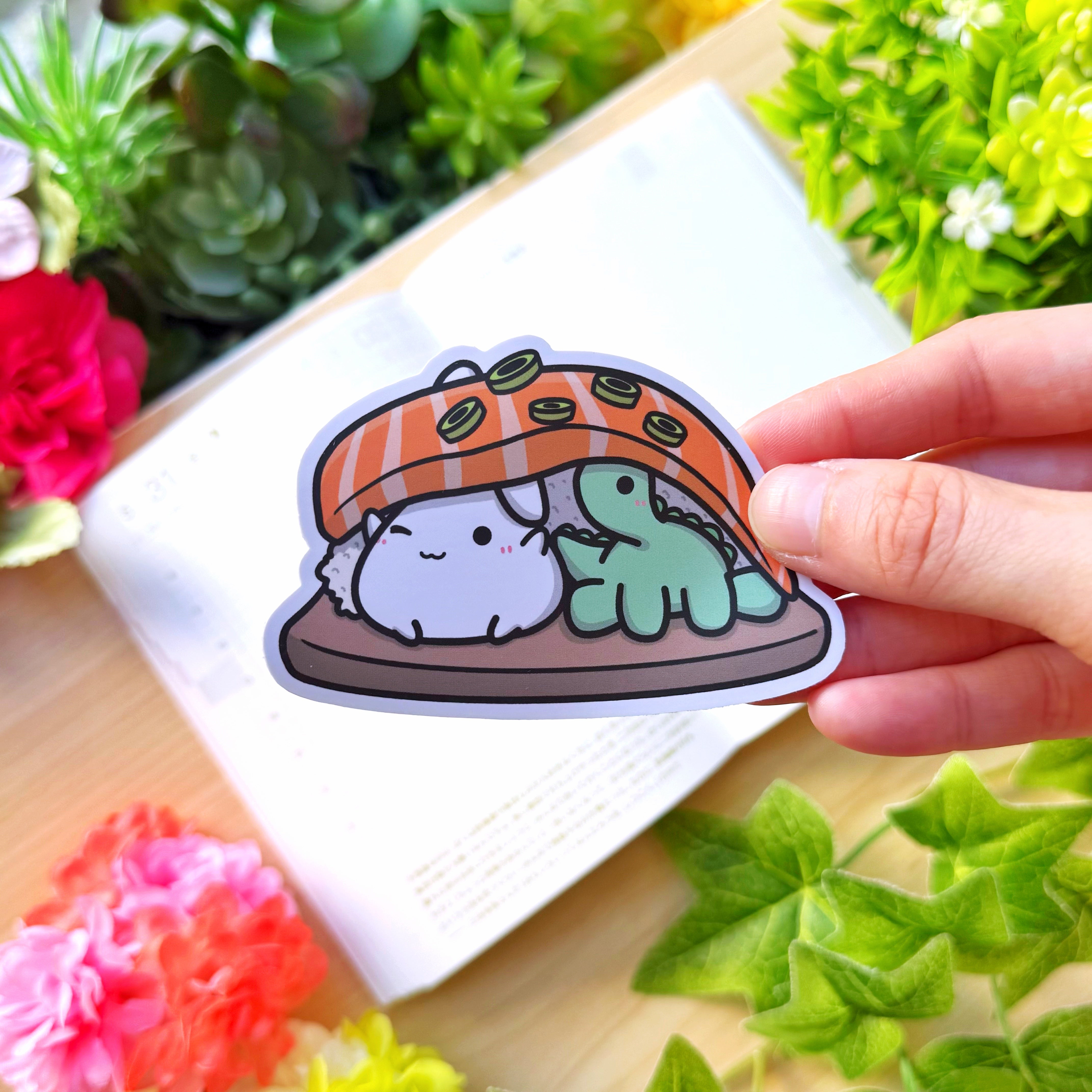 Vinyl Sticker - Peeking Salmon