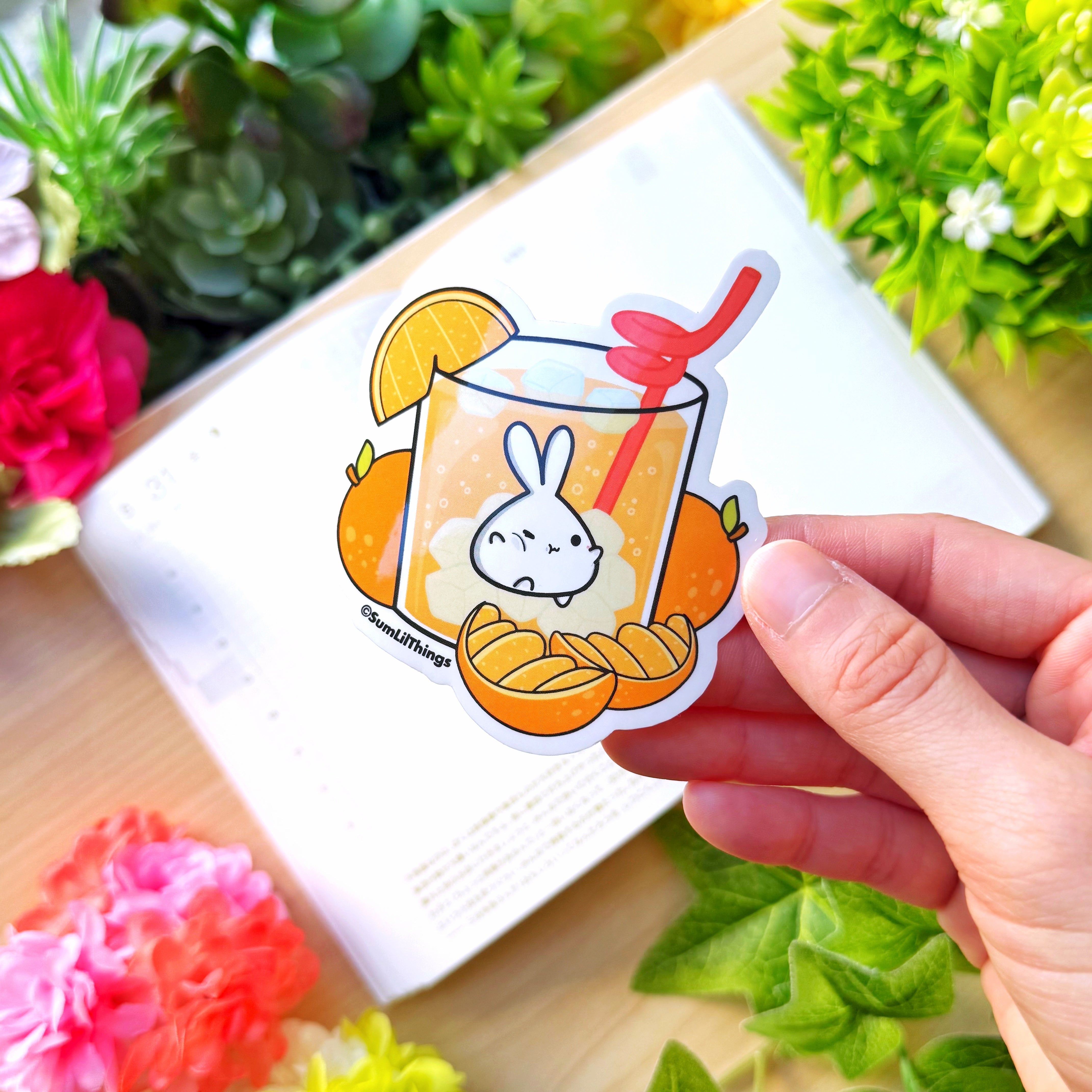 Vinyl Sticker - Orange Drink Lil (Transparent)