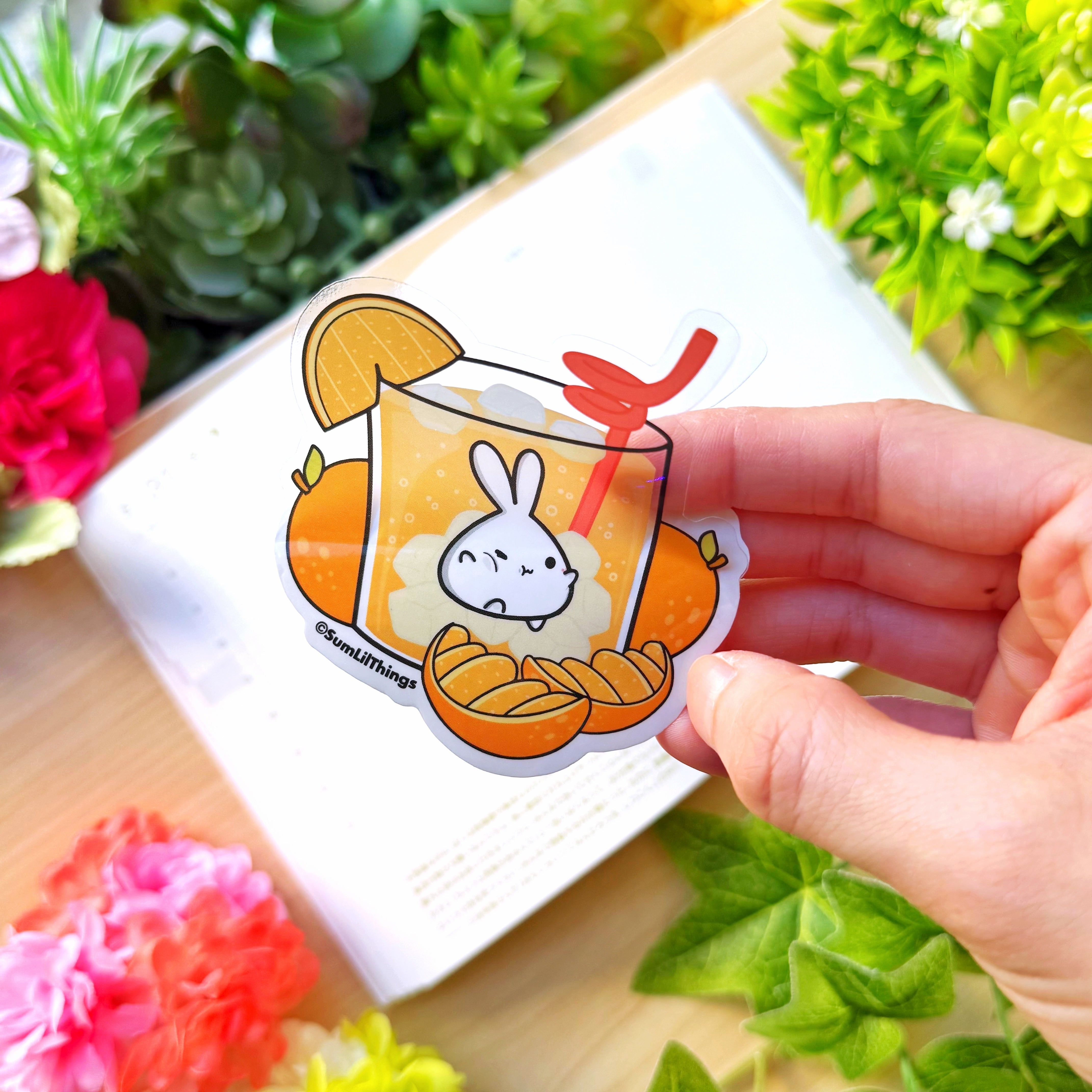 Vinyl Sticker - Orange Drink Lil (Transparent)