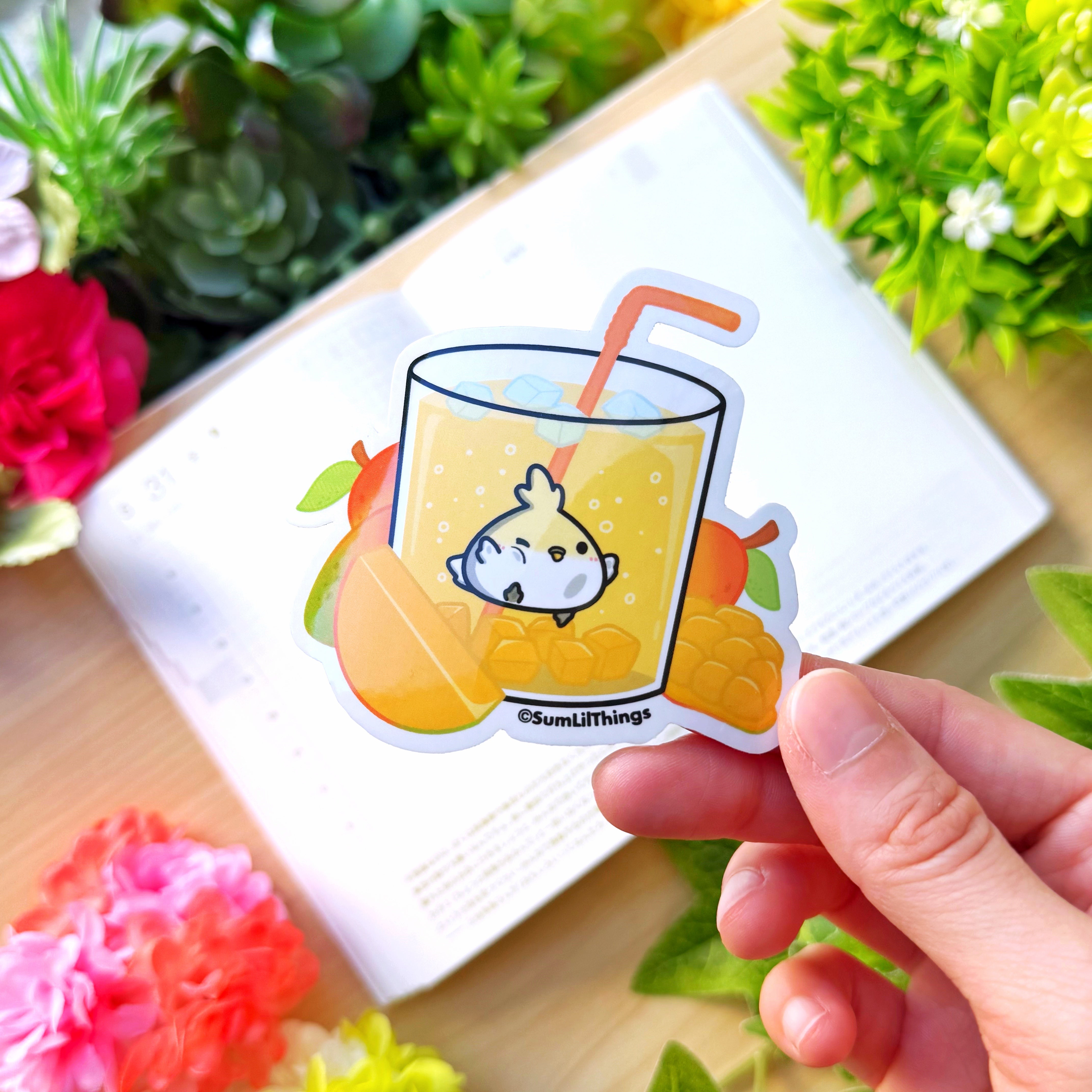 Vinyl Sticker - Mango Drink Chichi (Transparent)
