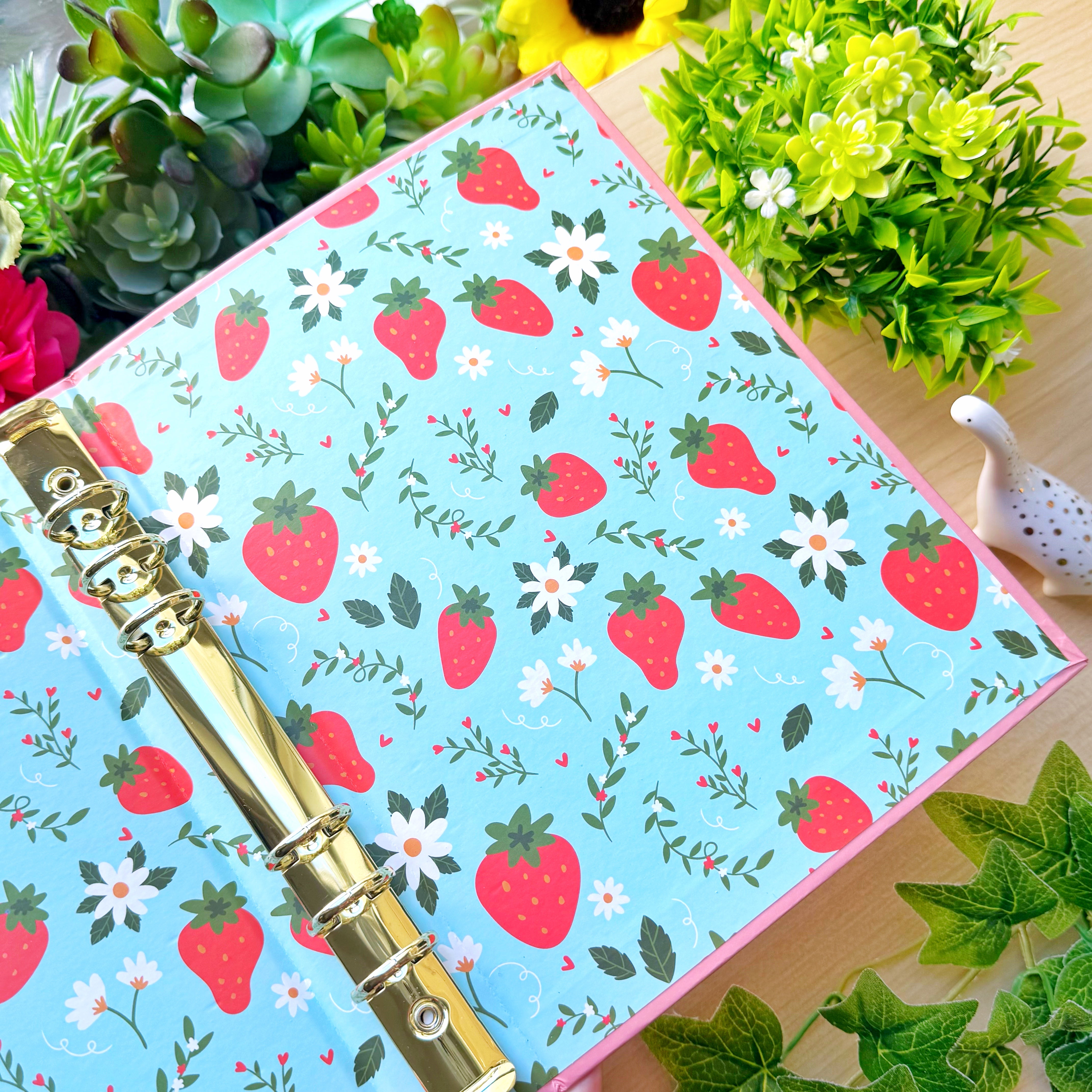 Sticker Binder - Strawberry Love (A5 Size)