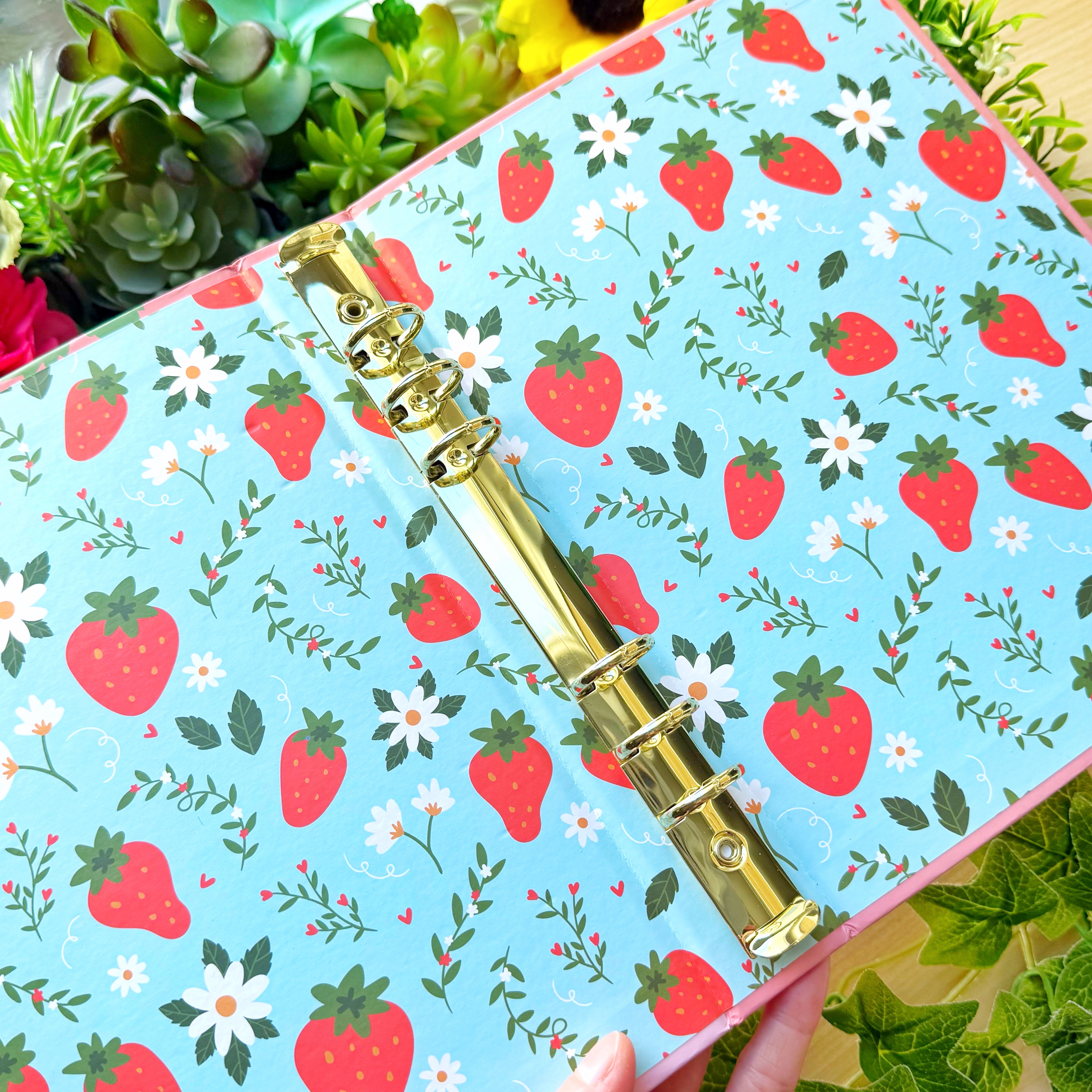 Sticker Binder - Strawberry Love (A5 Size)