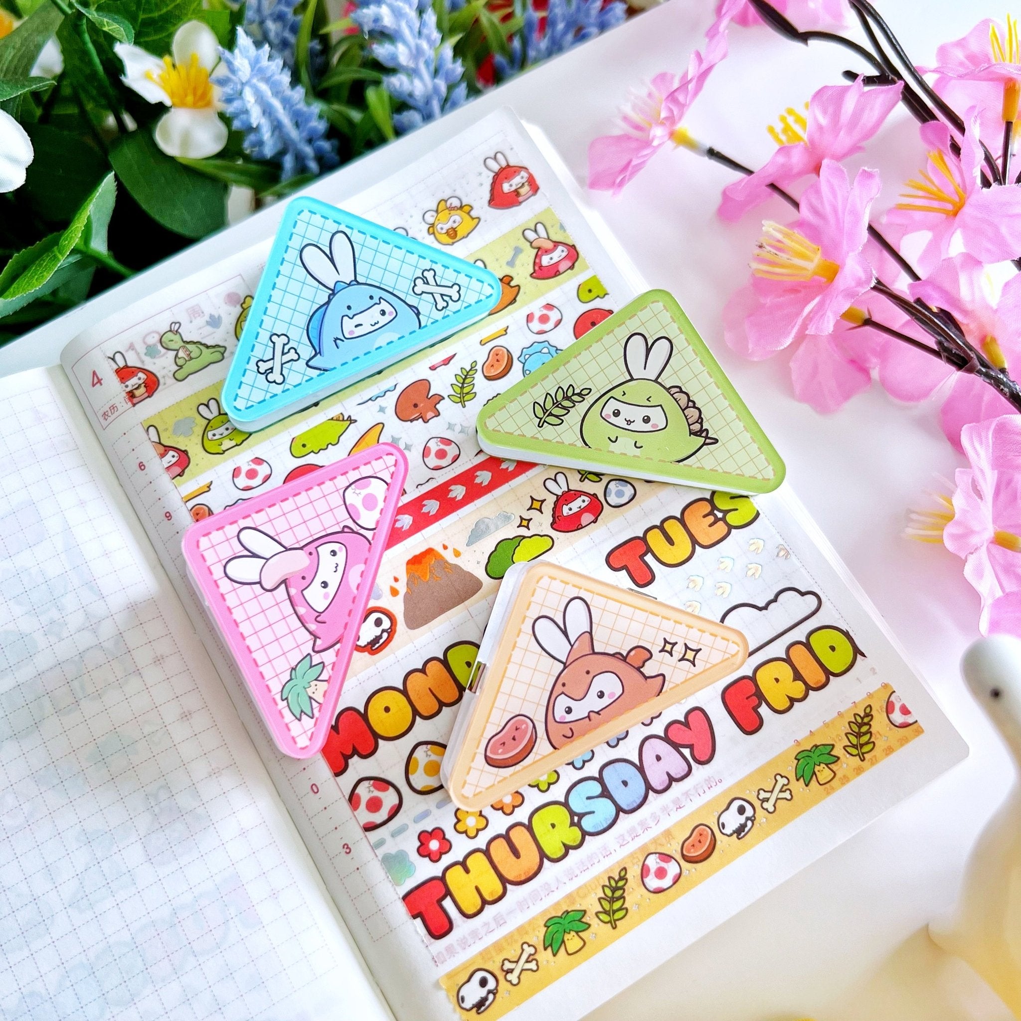 Acrylic Corner Clip - Dino Onesies (Set of 4) - SumLilThings