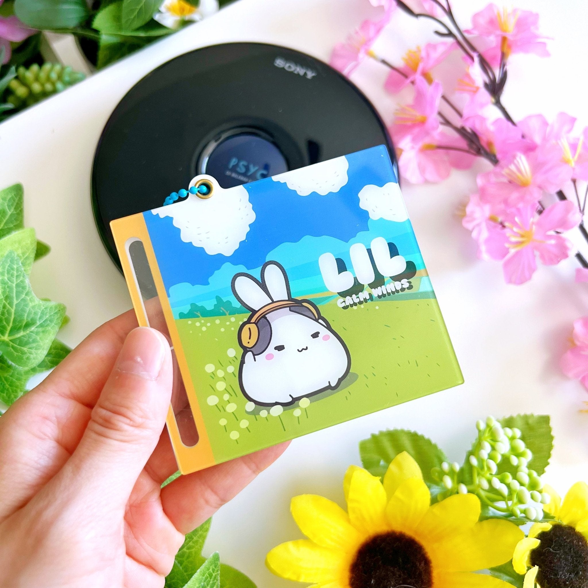 Acrylic Mini CD Keychain & Washi Card (Removable Disc) - SumLilThings