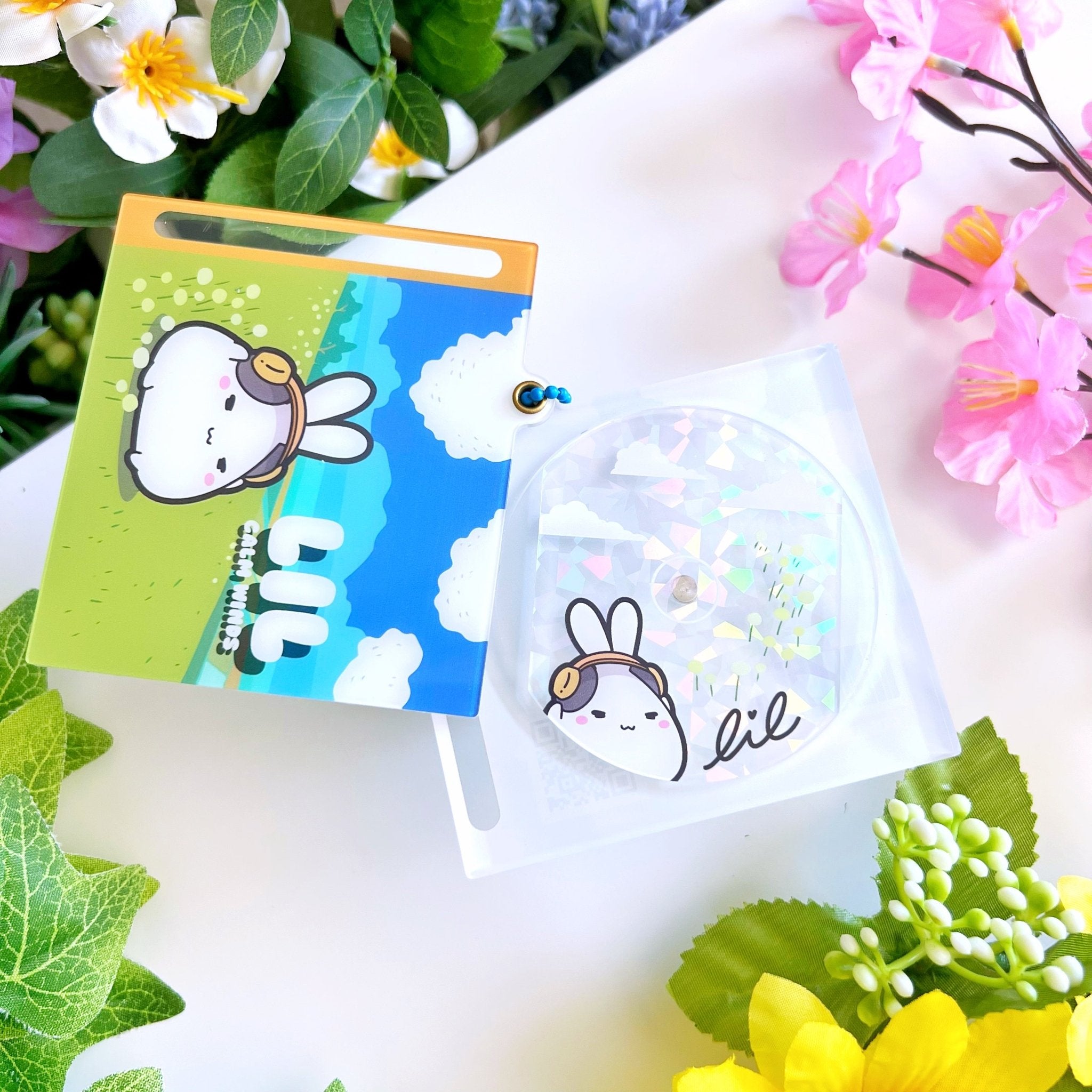 Acrylic Mini CD Keychain & Washi Card (Removable Disc) - SumLilThings