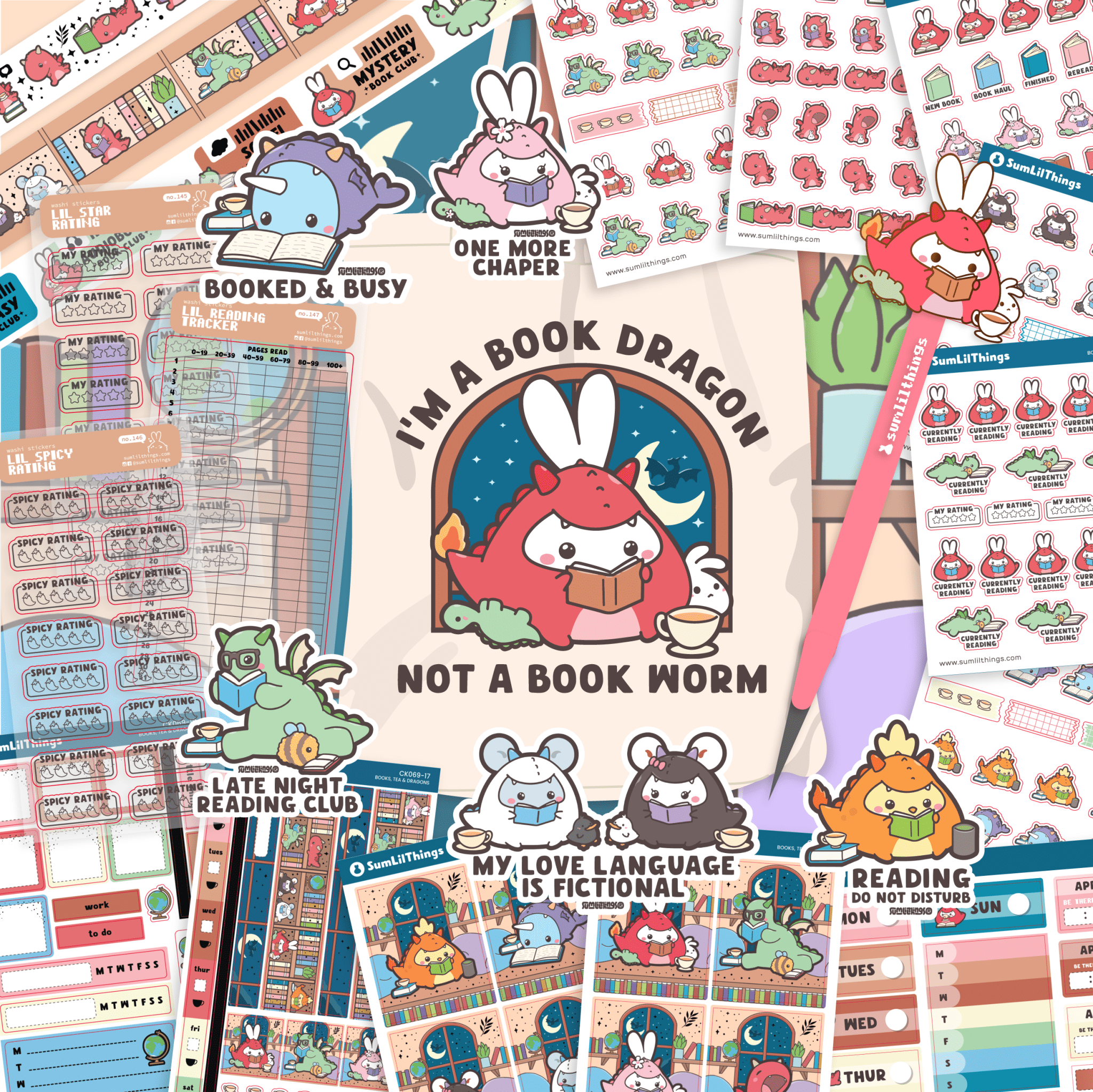 Books, Dragons & Tea Mega Pack (26 Items) - 30% OFF - SumLilThings