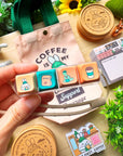 Coffee Shop Keyboard Fidget Keychain - SumLilThings