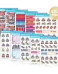 Decorative Kit - Lil' Cyber City Life (10 Pages) - Holo Gold Foil - SumLilThings
