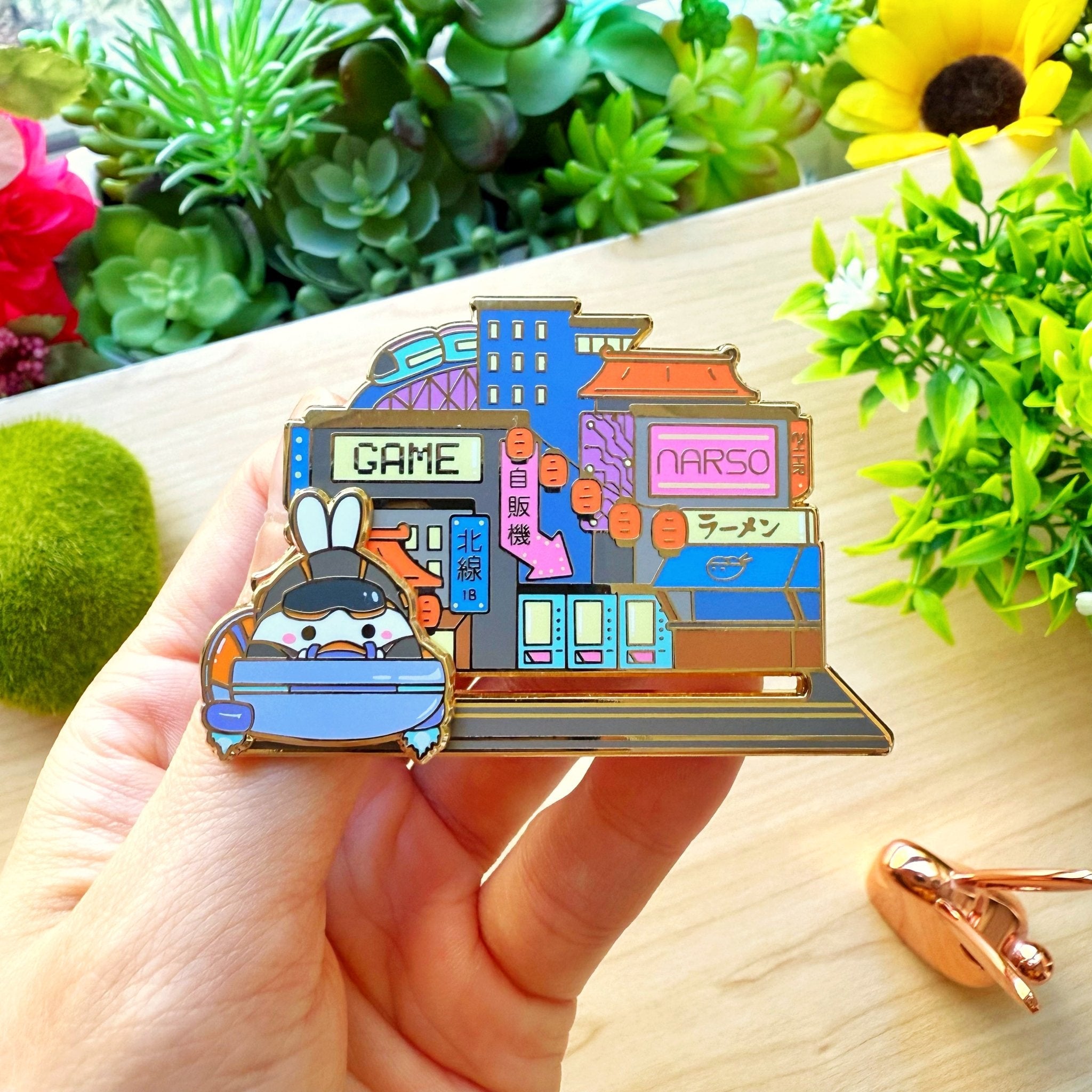 Enamel Pin - Lil' Cyber City (Interactive) - SumLilThings