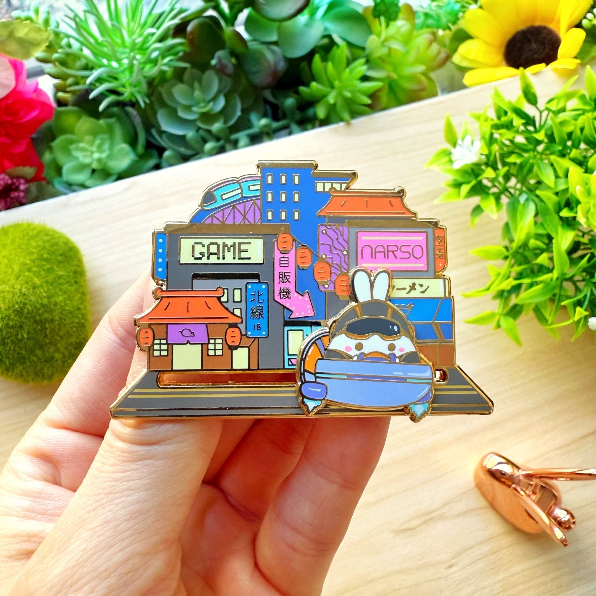 Enamel Pin - Lil' Cyber City (Interactive) - SumLilThings